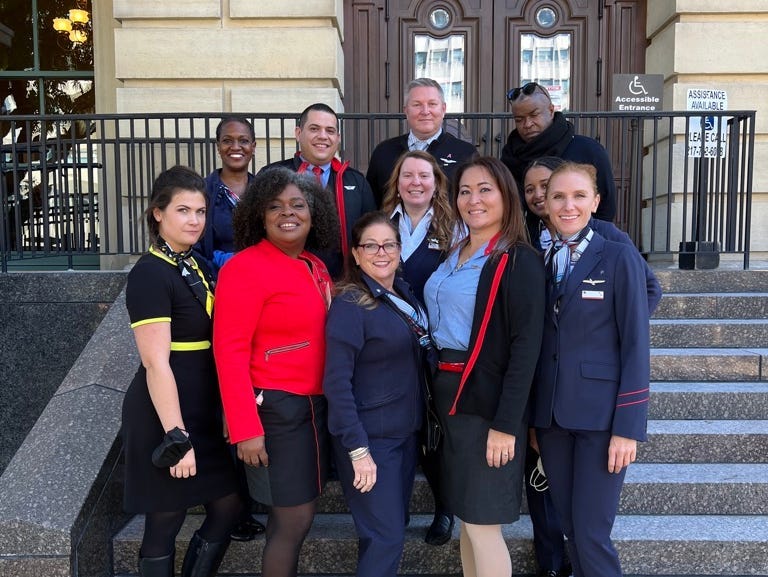 Coalition of flight attendants supporting King's legislation