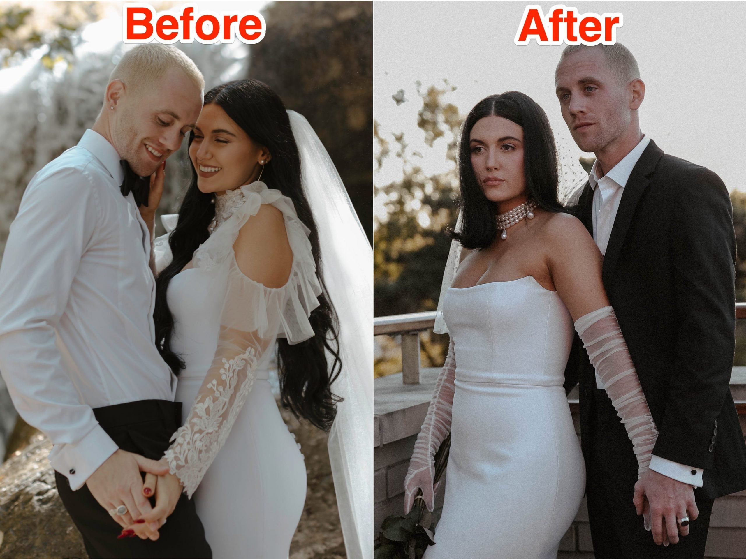 Vora Quinn surprised her husband with her haircut on their wedding day.