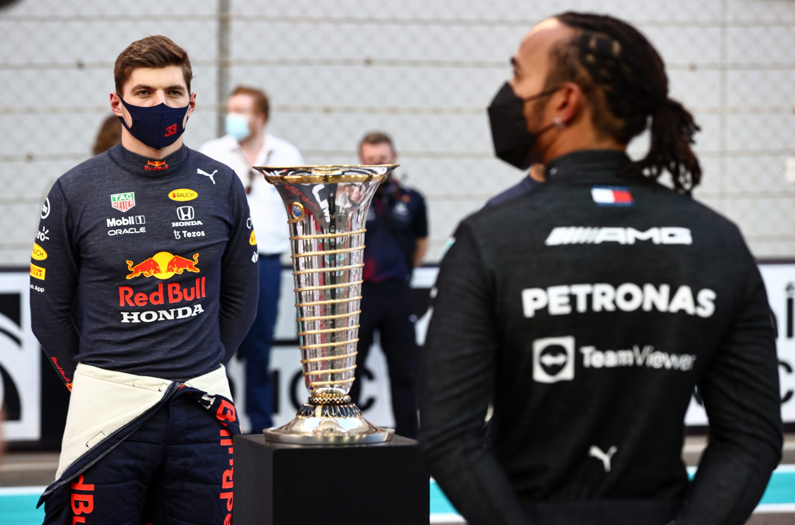Max Verstappen and Lewis Hamilton.