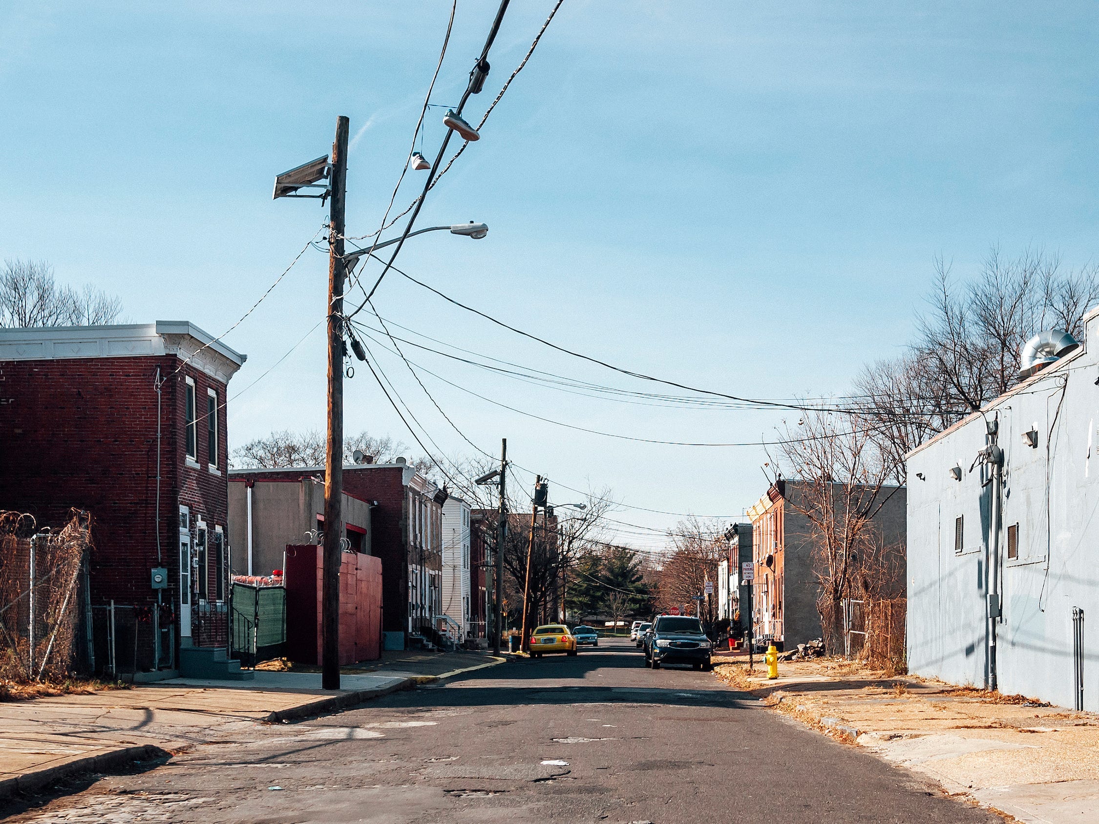 inner city street low income homes house housing neighborhood