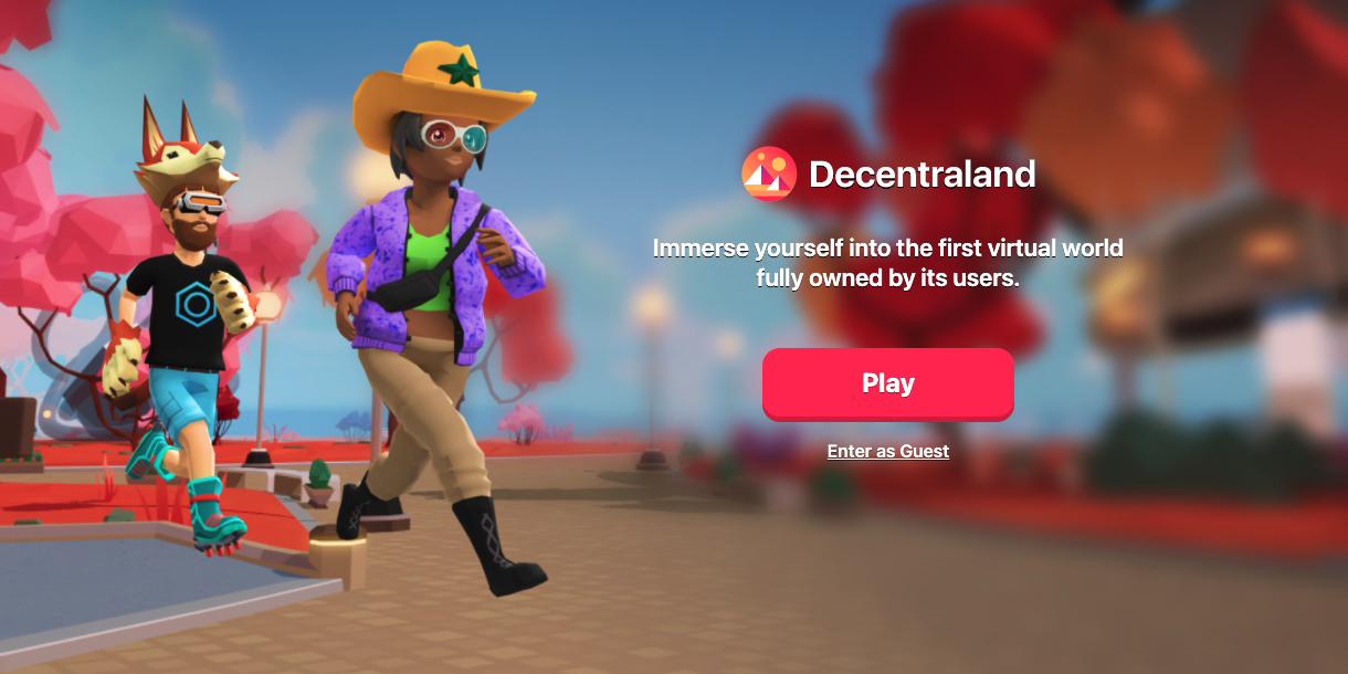 Decentraland allows users to buy and sell virtual real estate.