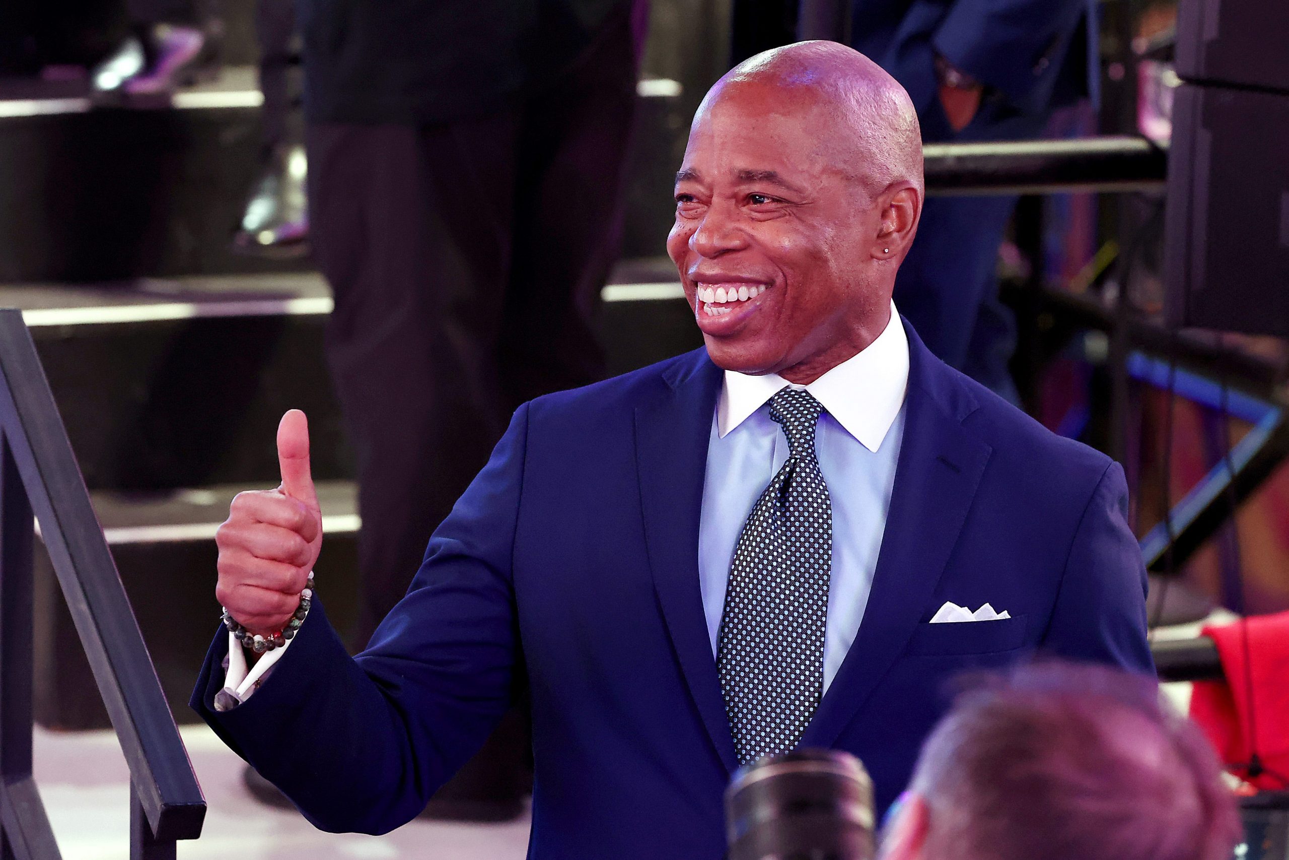 Mayor-elect Eric Adams attends the Times Square New Year's Eve 2022 Celebration on December 31, 2021 in New York City. (