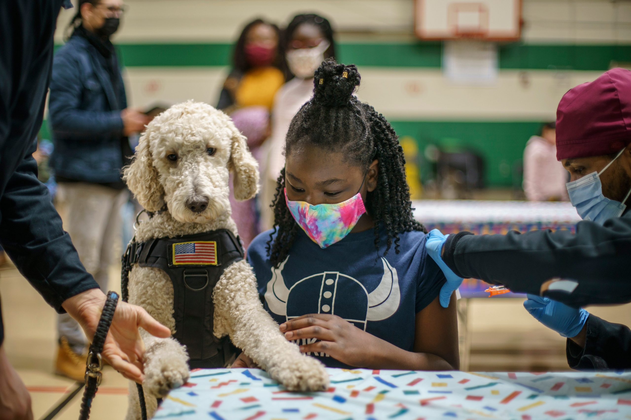 child getting vaccine shot