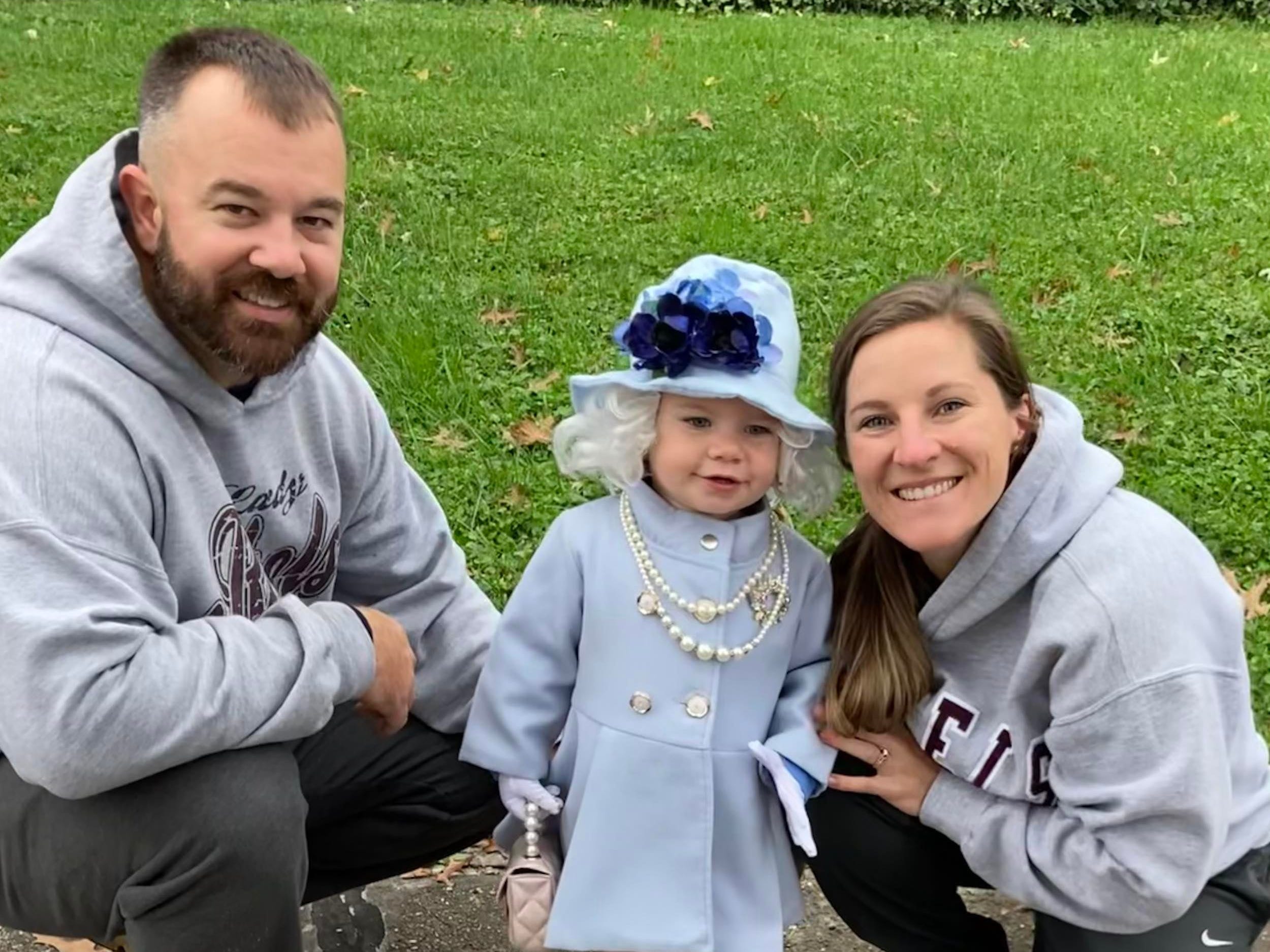 Jalayne Sutherland and her parents this Halloween.