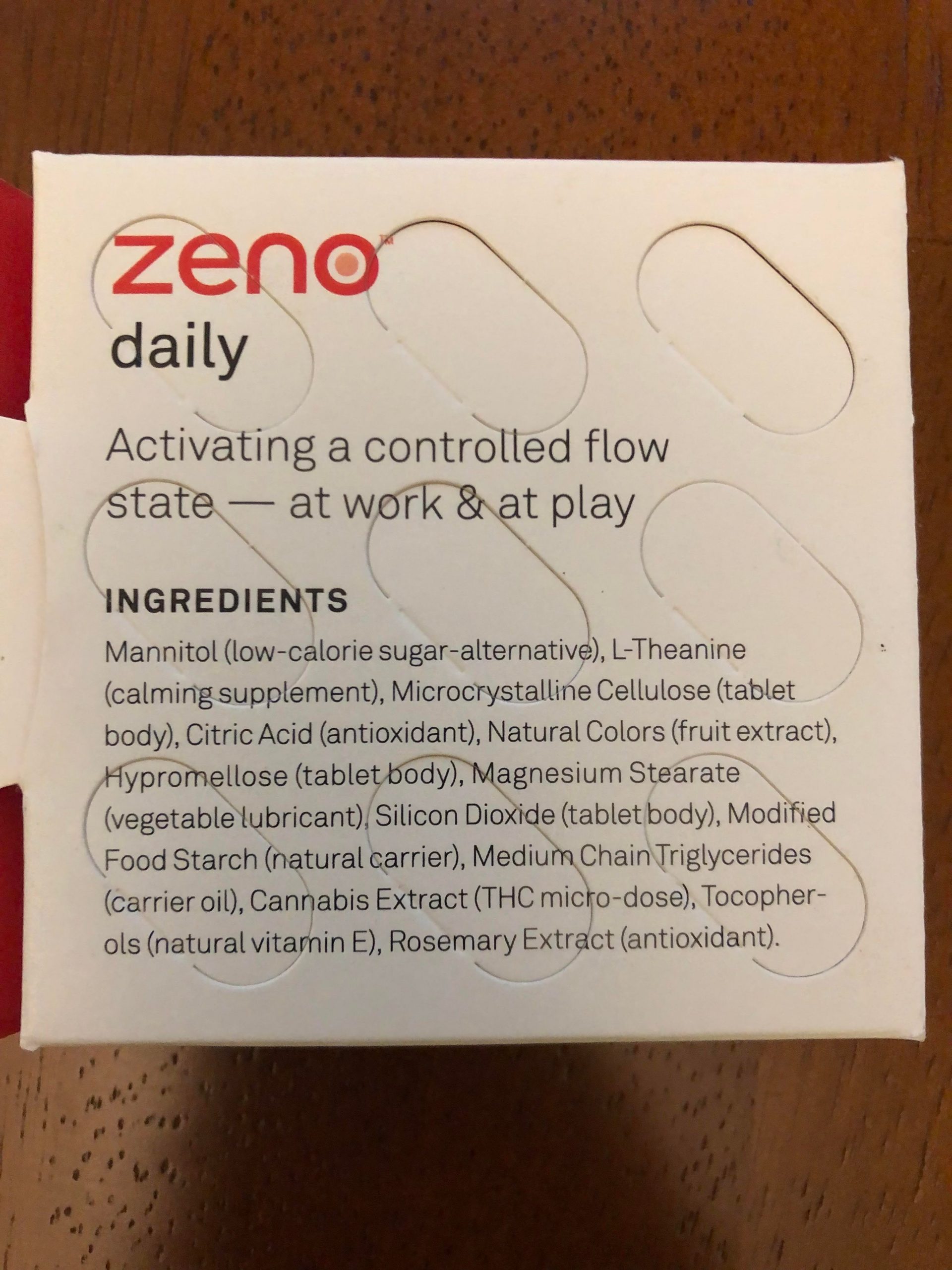 A Zeno pill package.