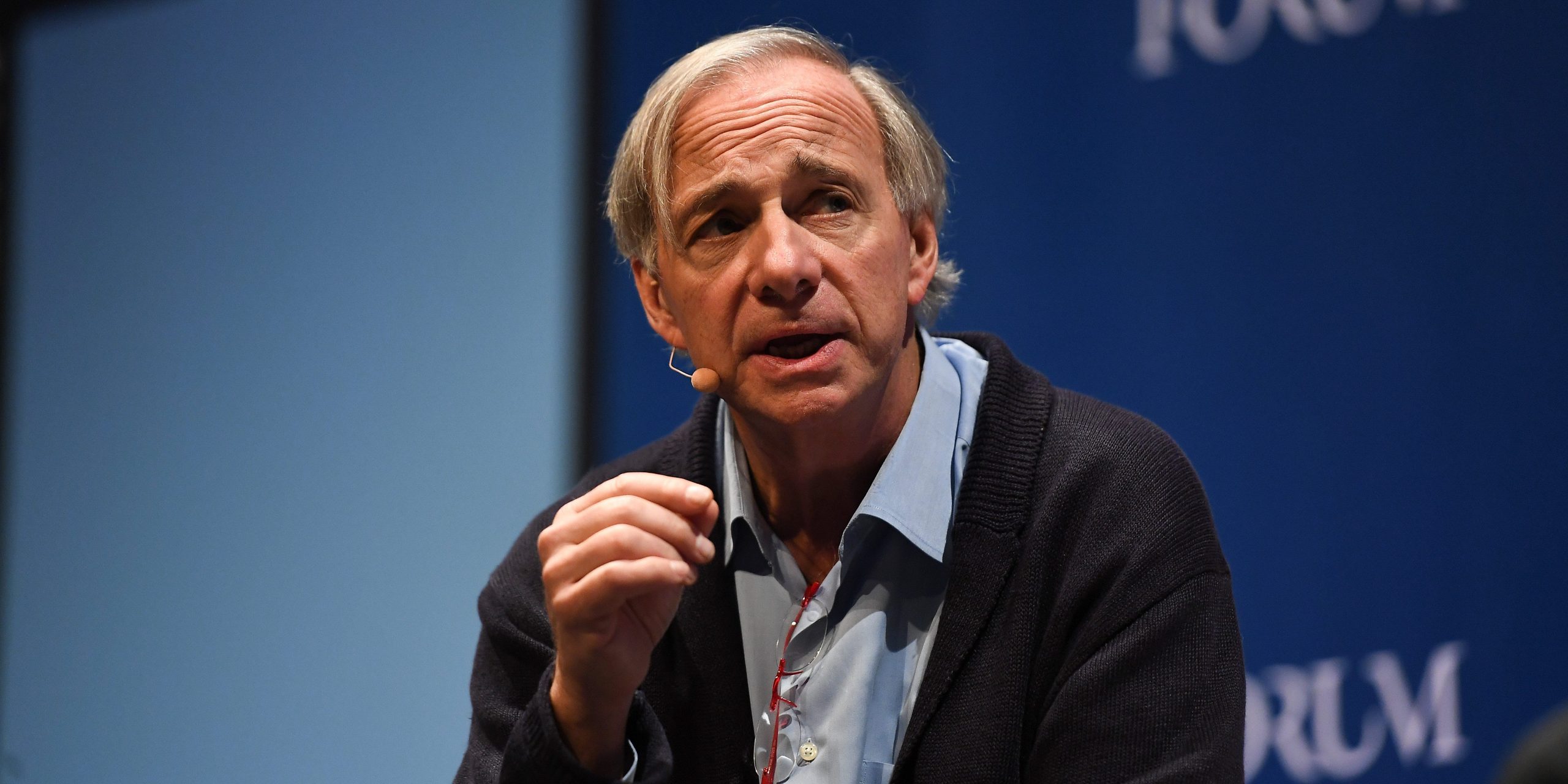 Ray Dalio on the Forum stage during day two of Web Summit 2018.