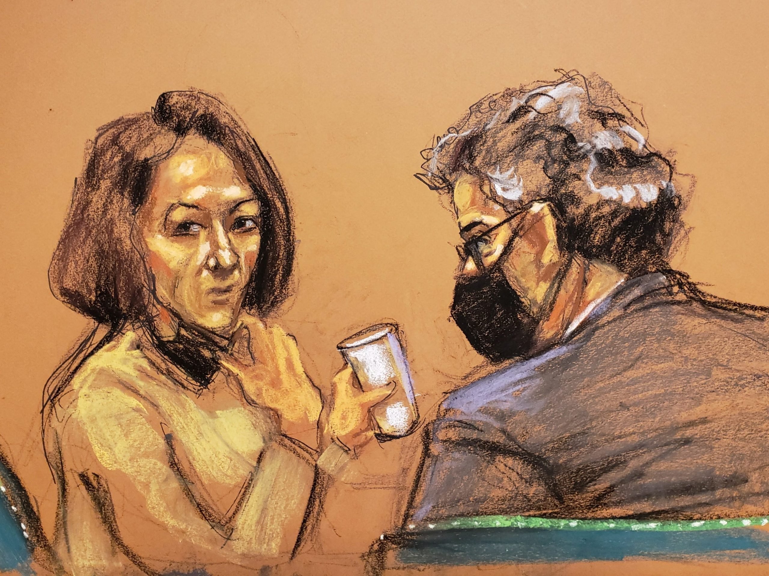 Ghislaine Maxwell trial illustration