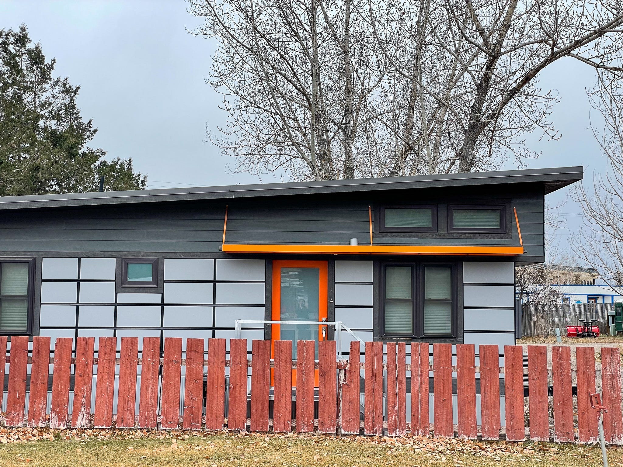 Tiny homes owned by Aspen Skiing Company at the Aspen Basalt Campground in Colorado.