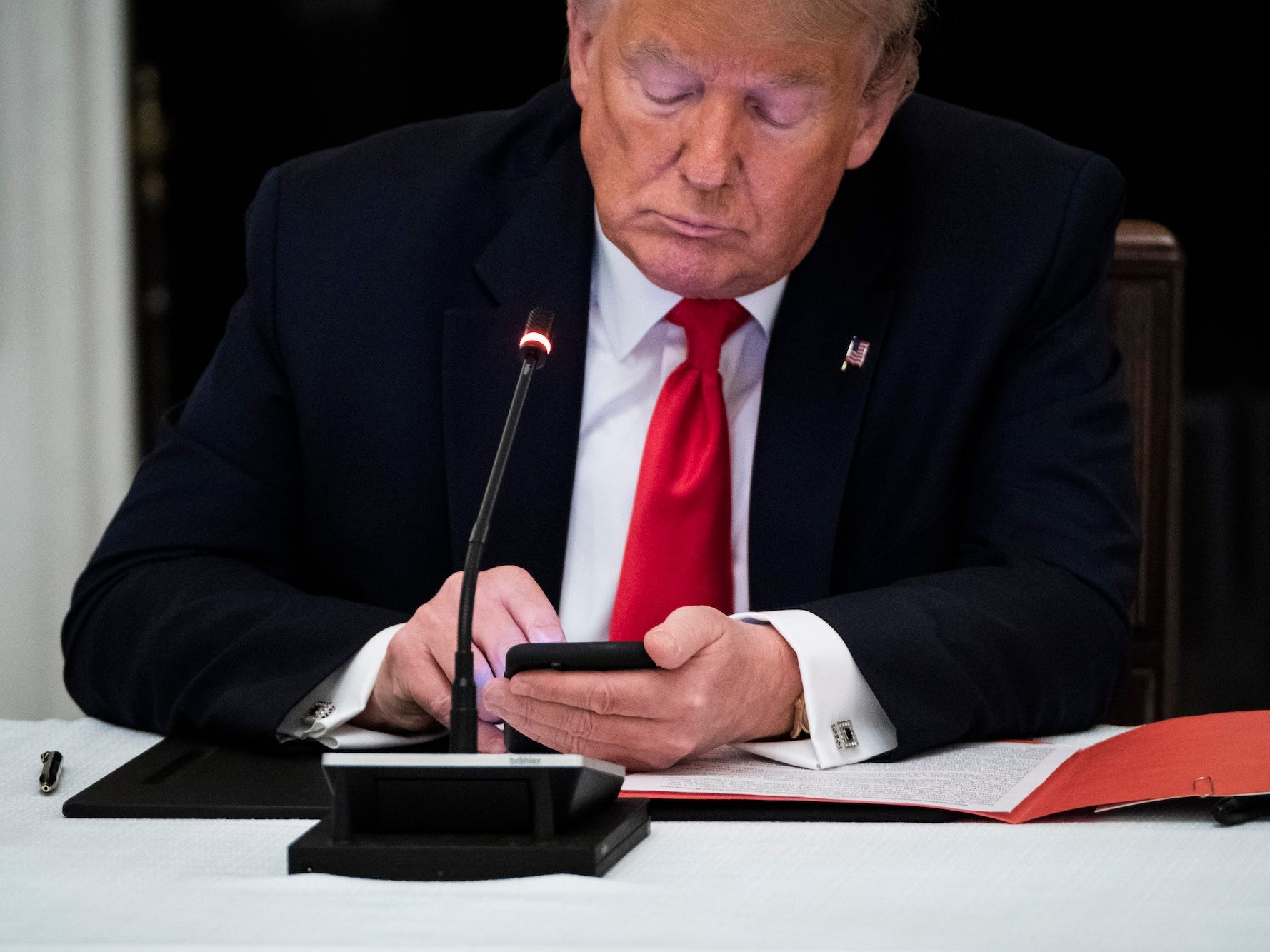 Donald Trump on phone