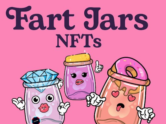 Illustrations of the Fart Jars NFTs