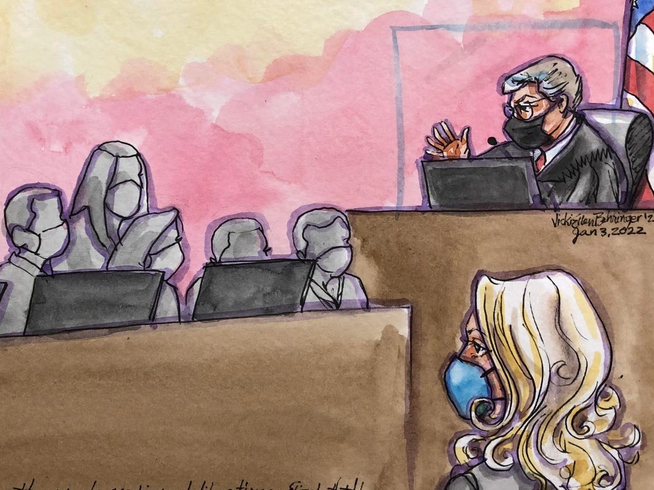 Elizabeth Holmes trial sketch