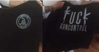 Virginia Marie "Jenny" Spencer wore a shirt that said "fuck gun control" on the back.