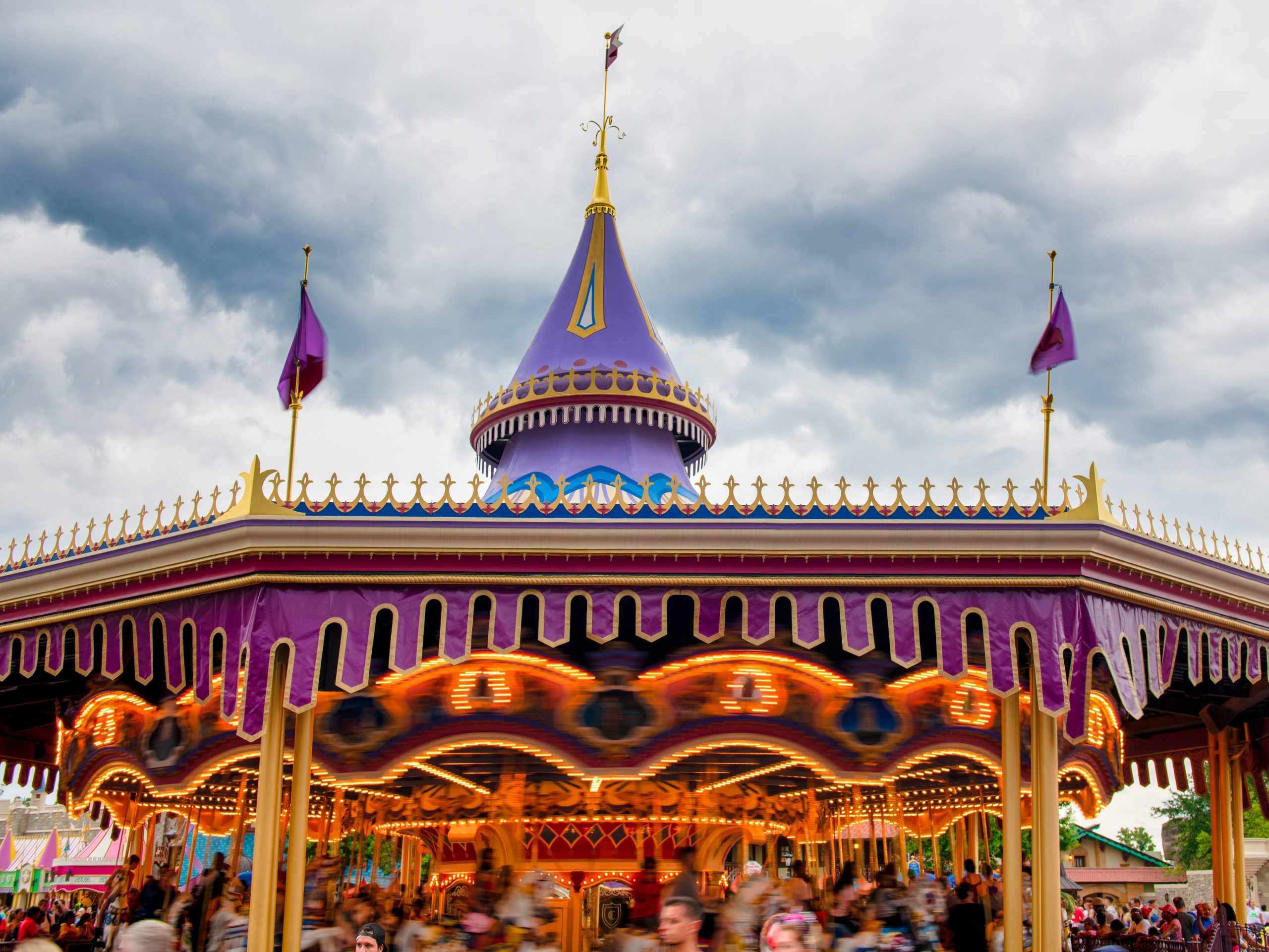 the carousel at Walt Disney World's Magic Kingdom amusement park.