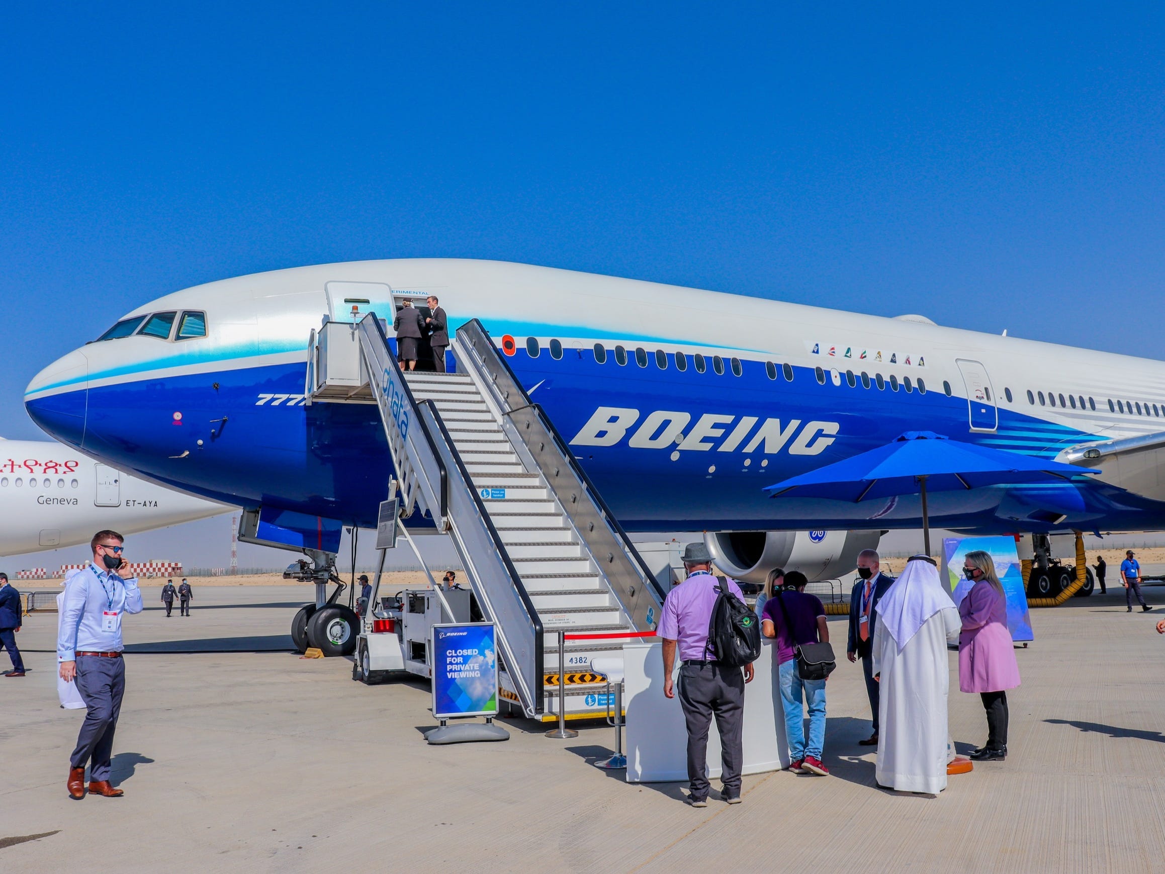 Boeing 777X at Dubai Airshow 2021
