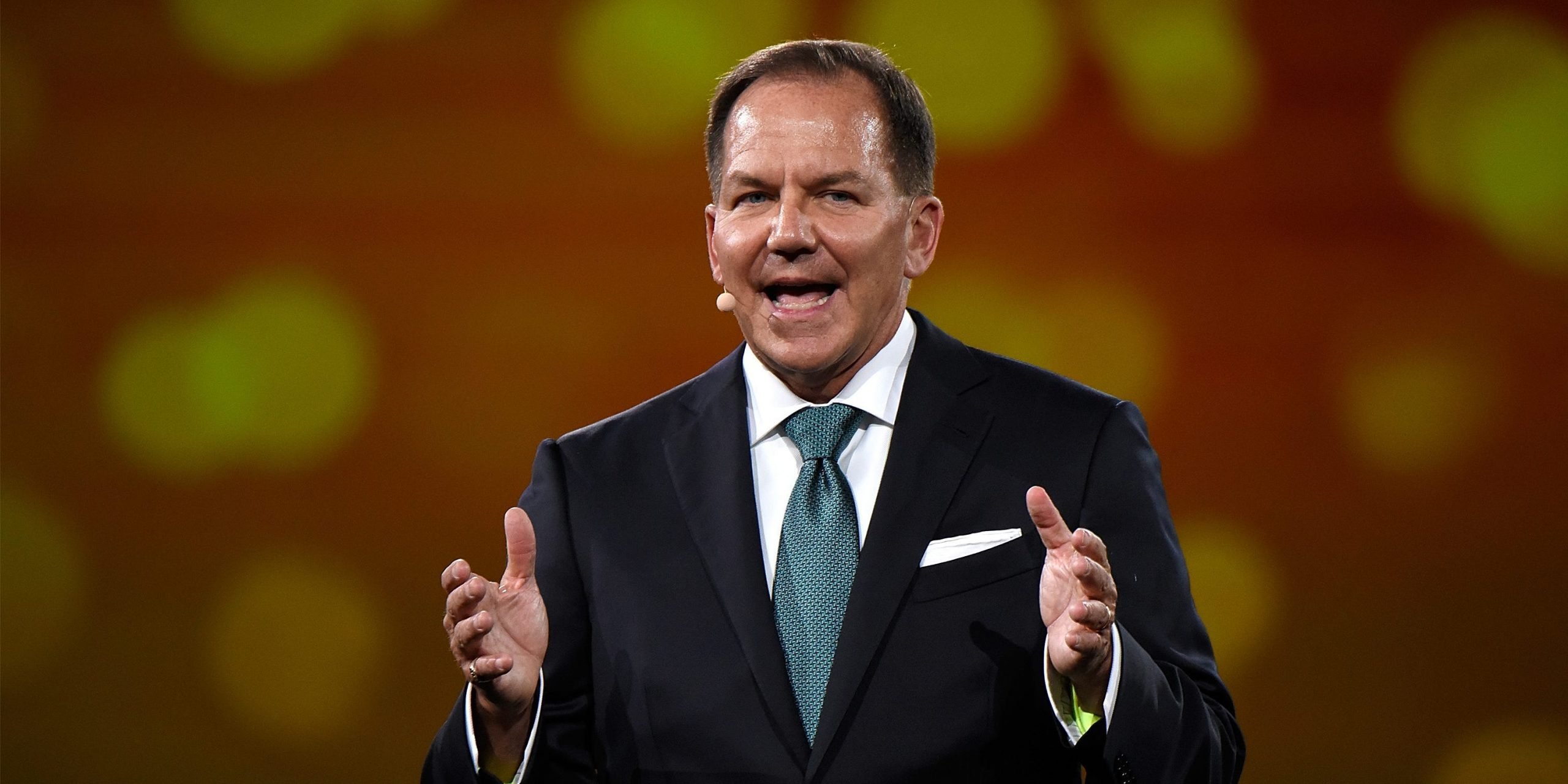 Founder of The Robin Hood Foundation, Paul Tudor Jones speaks on stage during The Robin Hood Foundation's 2018 benefit at Jacob Javitz Center on May 14, 2018 in New York City.