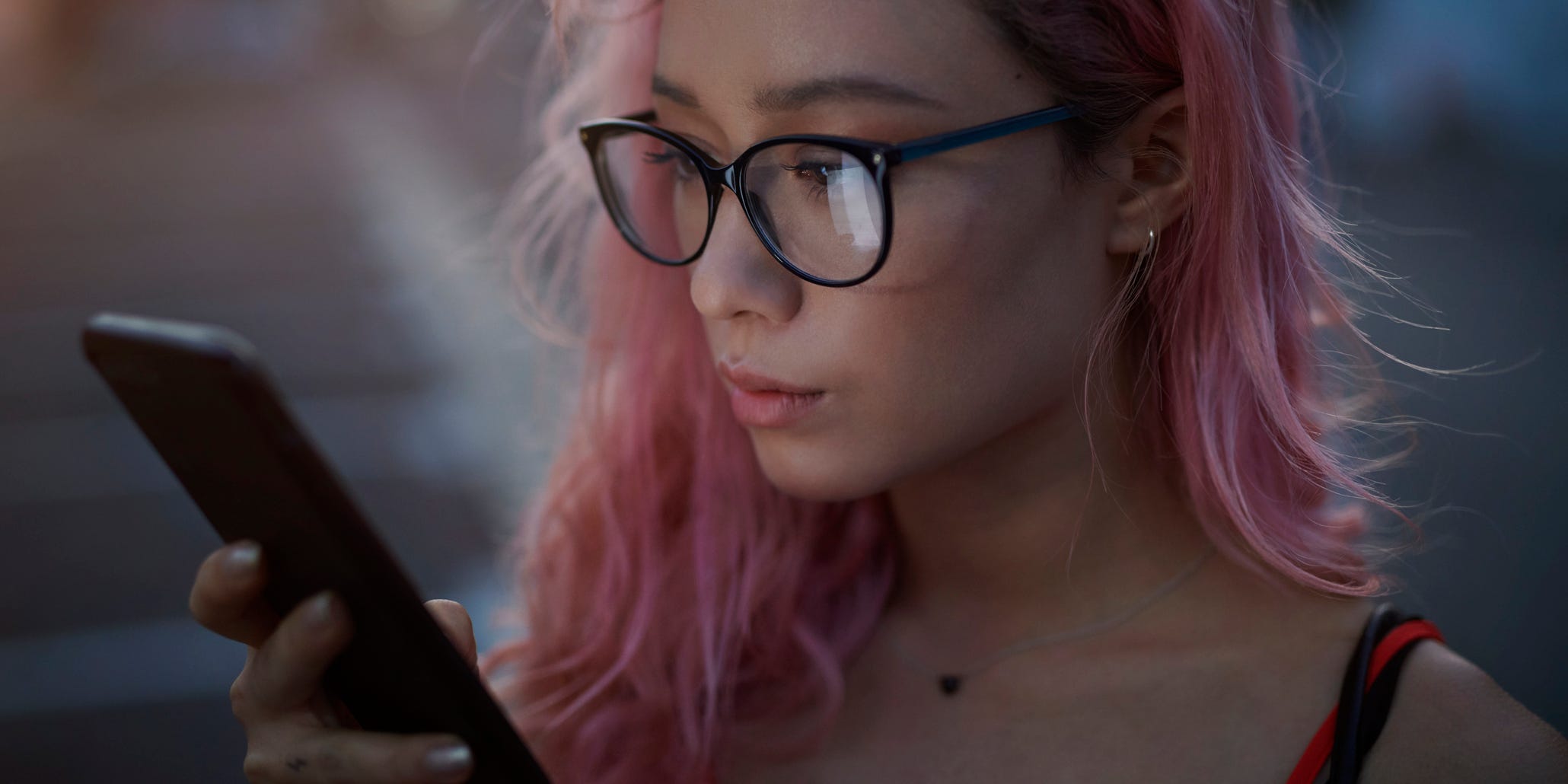 young woman using cell phone