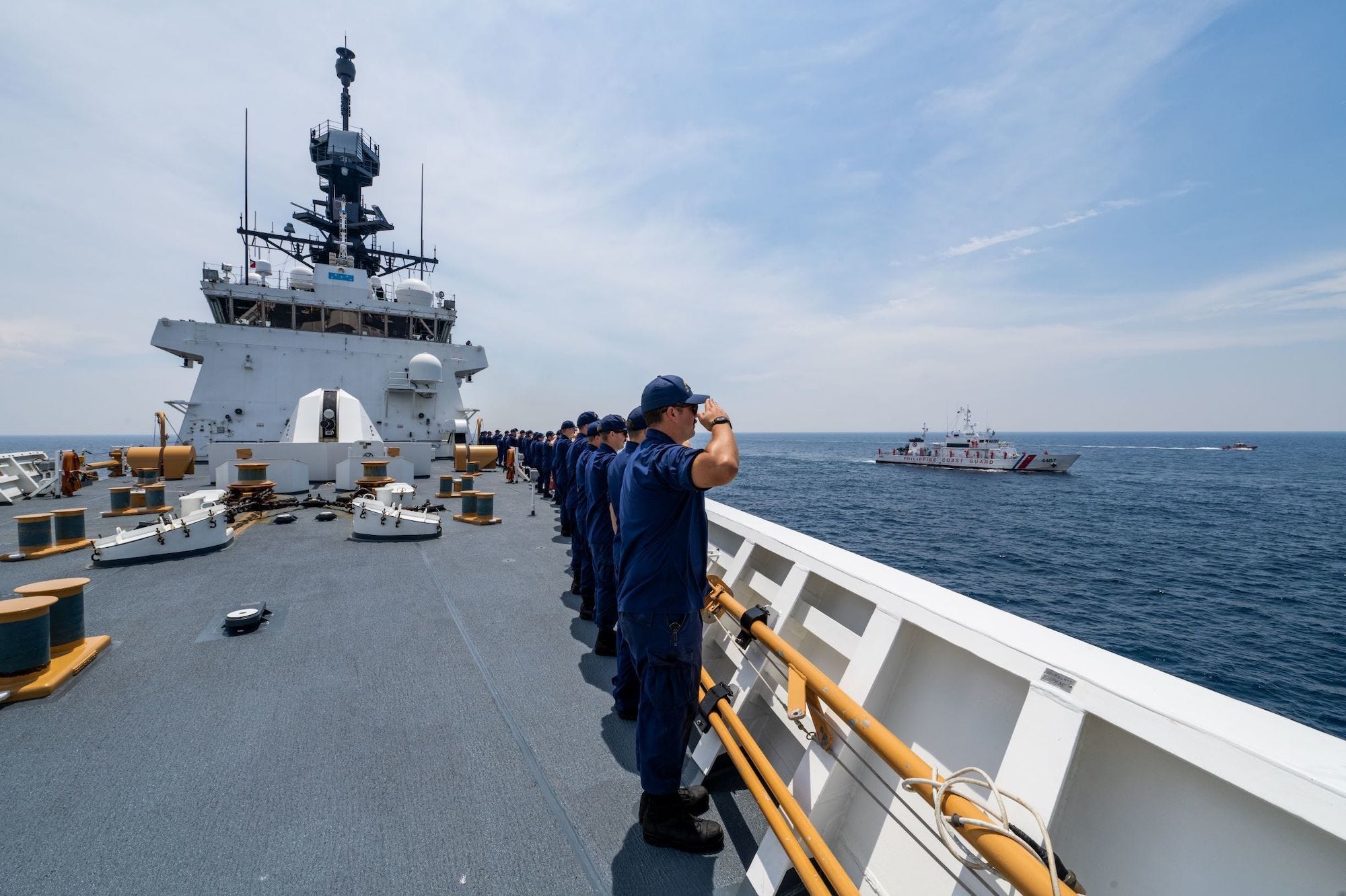 Coast Guard cutter Munro in Philippine Sea