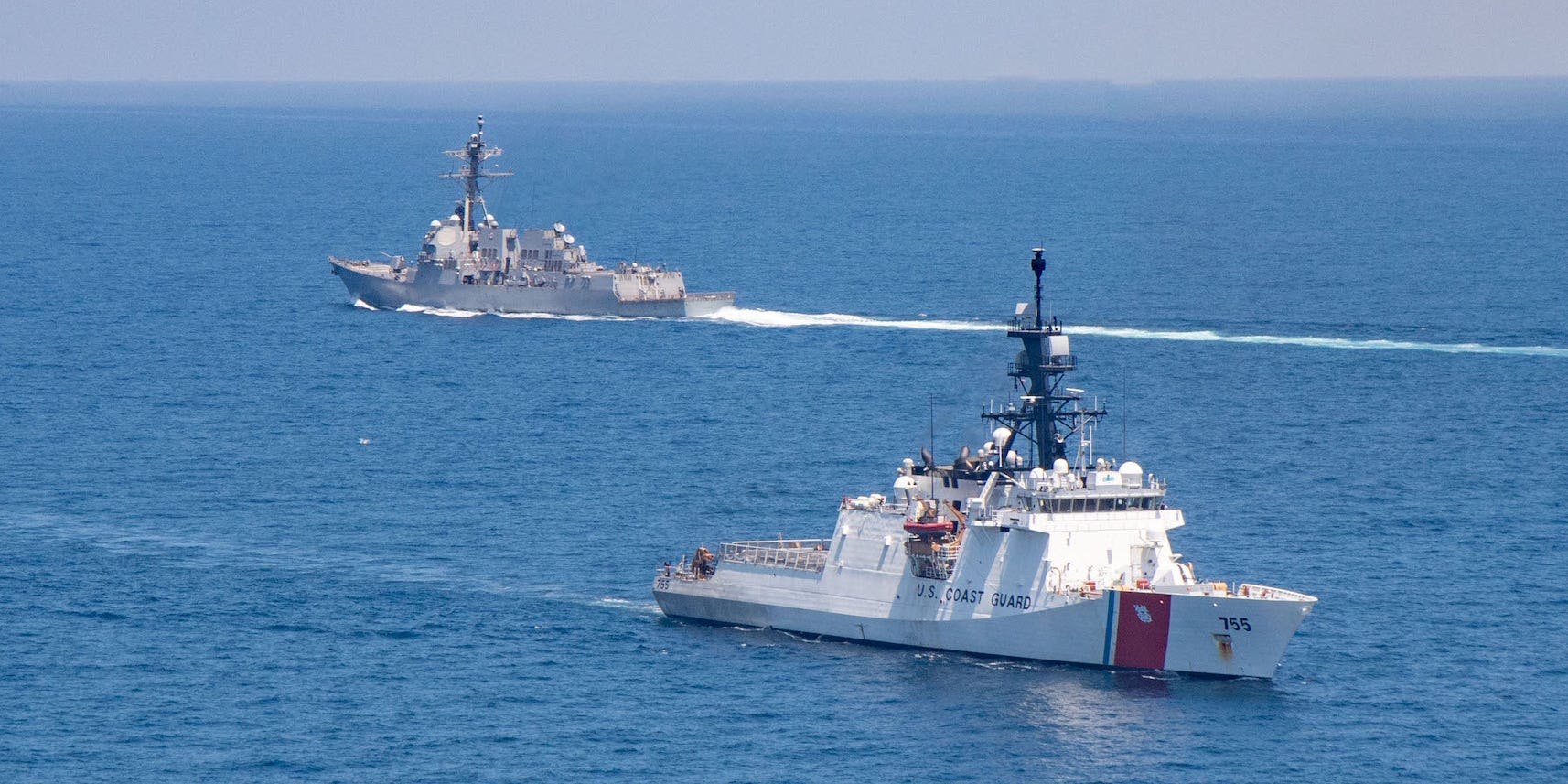 Coast Guard cutter Munro in Taiwan Strait