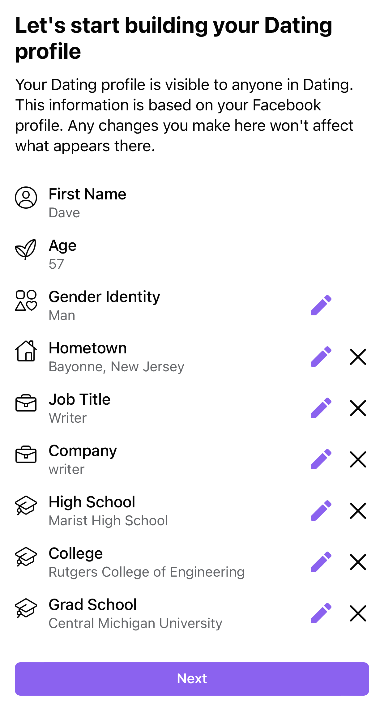 Facebook app in iOS