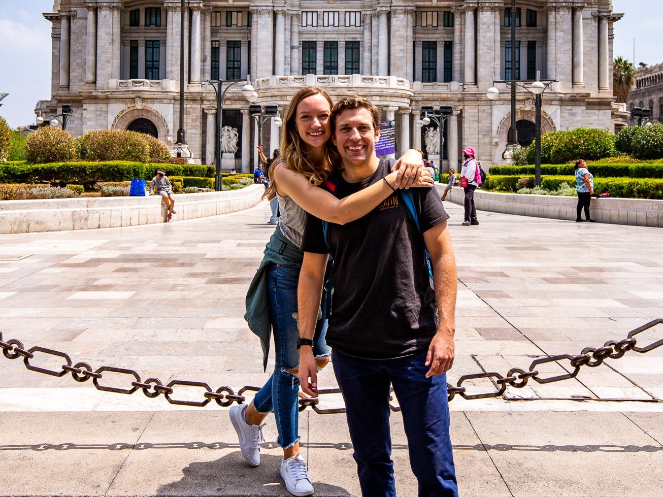 a couple pose in Mexico City