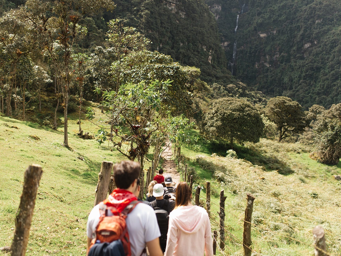 a point of view shot of a hike in Colombia