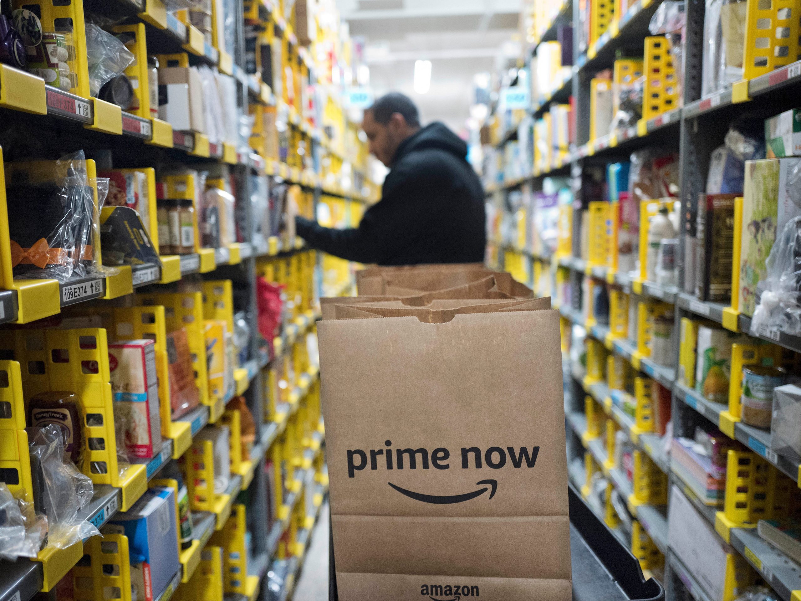 clerk at amazon prime warehouse