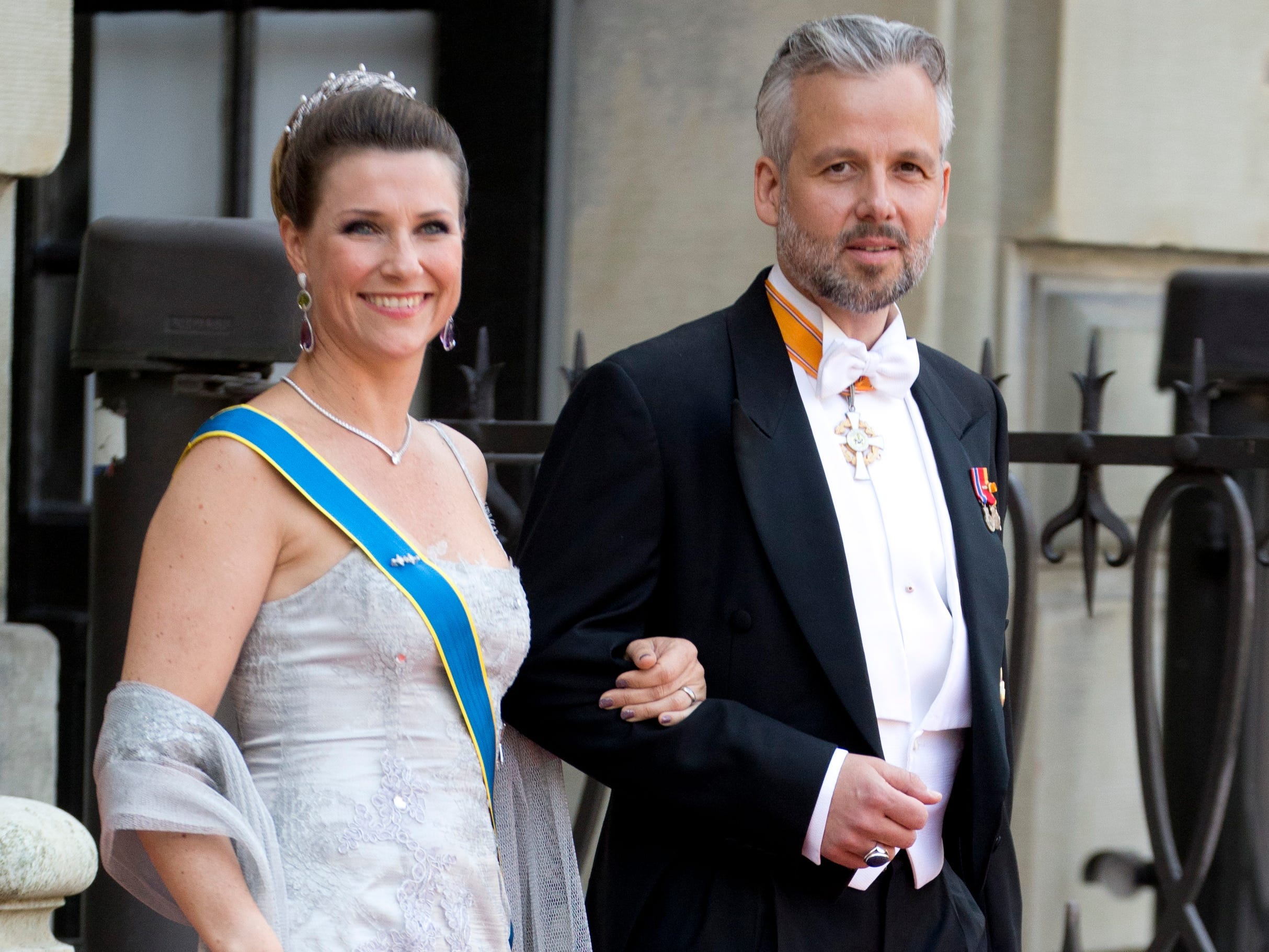 Princess Märtha Louise of Norway, and Ari Behn at The Royal Palace in Stockholm.