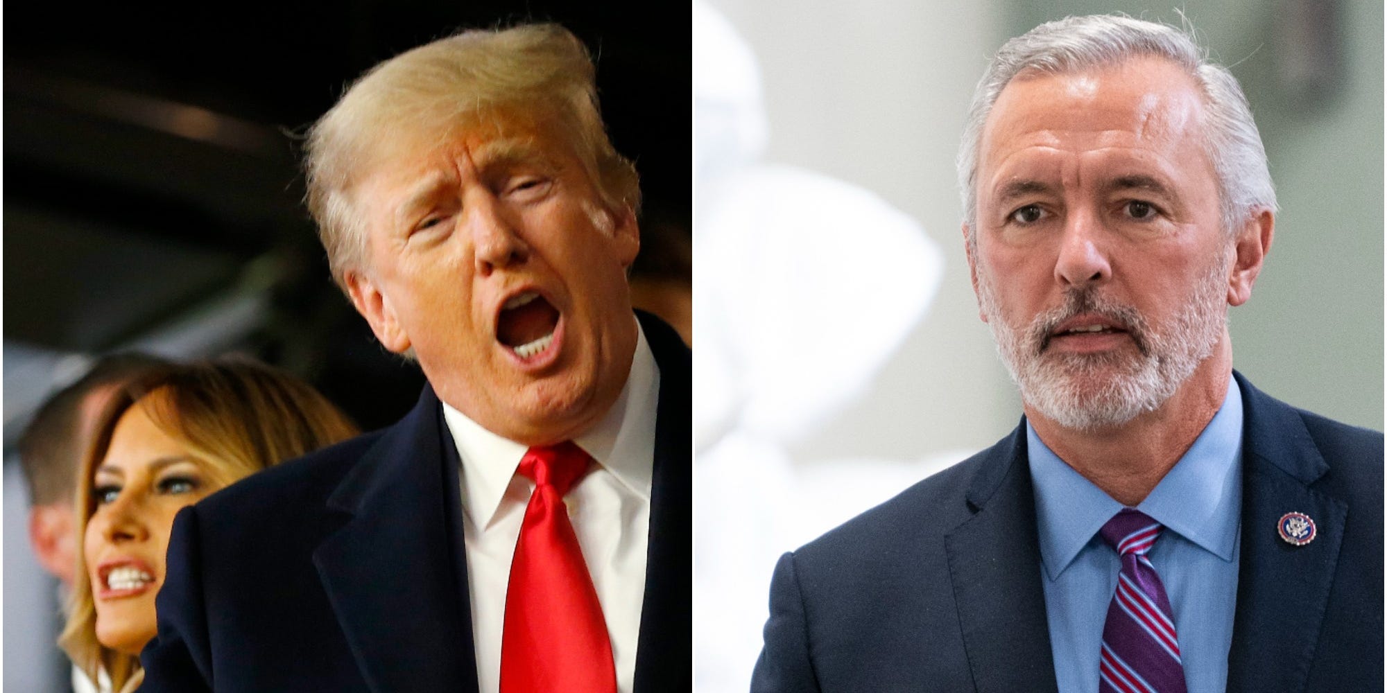 Former President Donald Trump and Republican Rep. John Katko of New York.