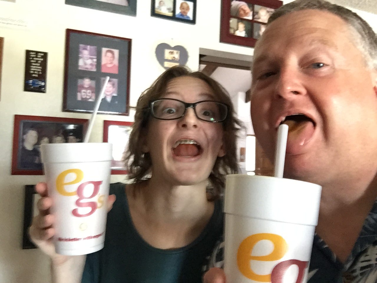 John and Bella Herndon with sodas