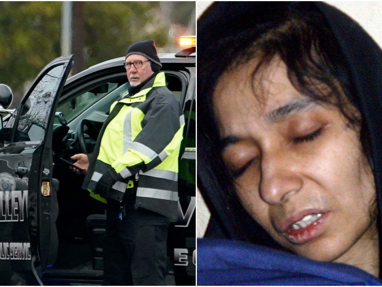 Left, Texas synagogue standoff. Right, Aafia Siddiqui.