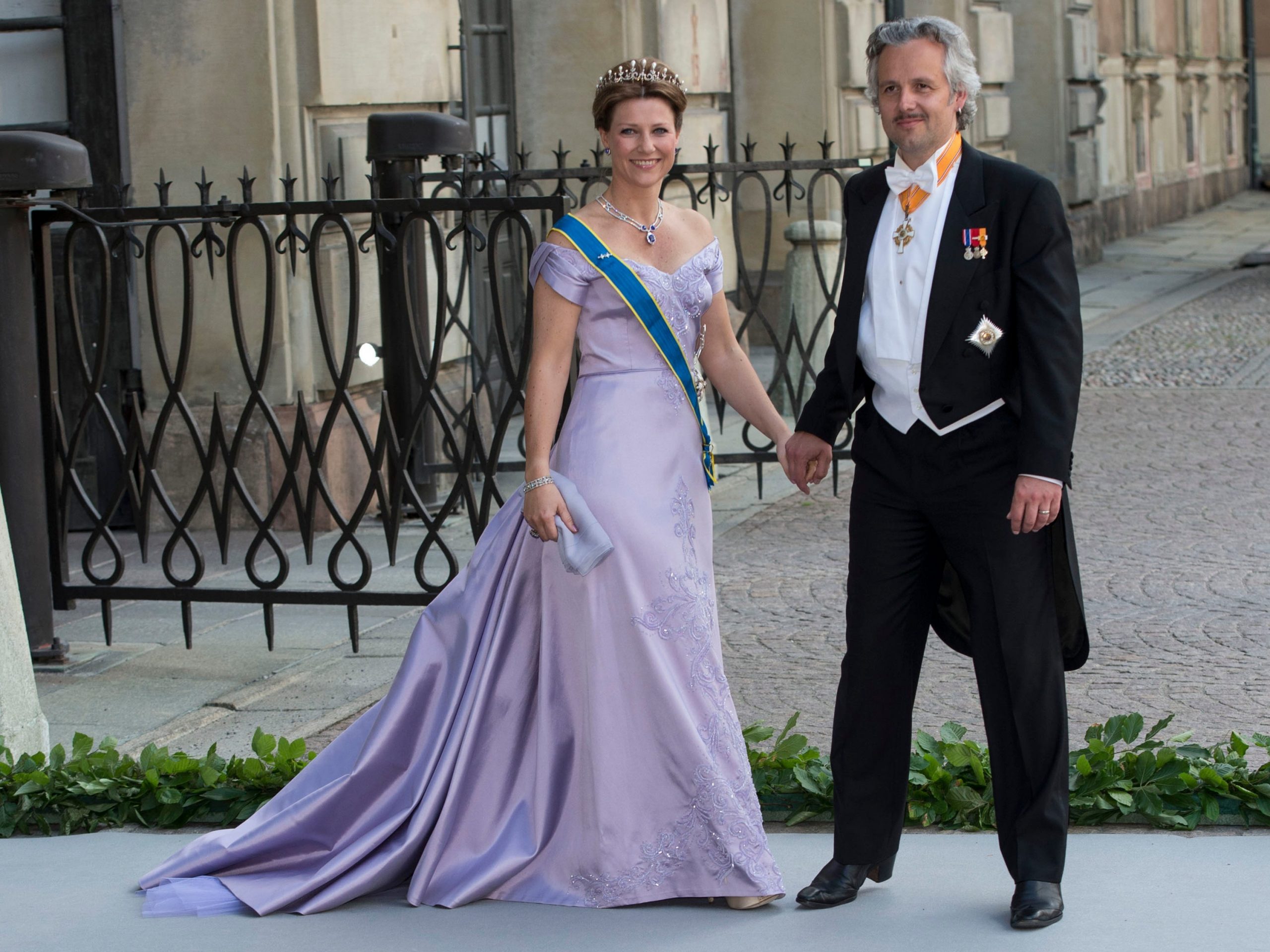 Princess Martha Louise and Ari Behn at The Royal Palace in Stockholm, Sweden.