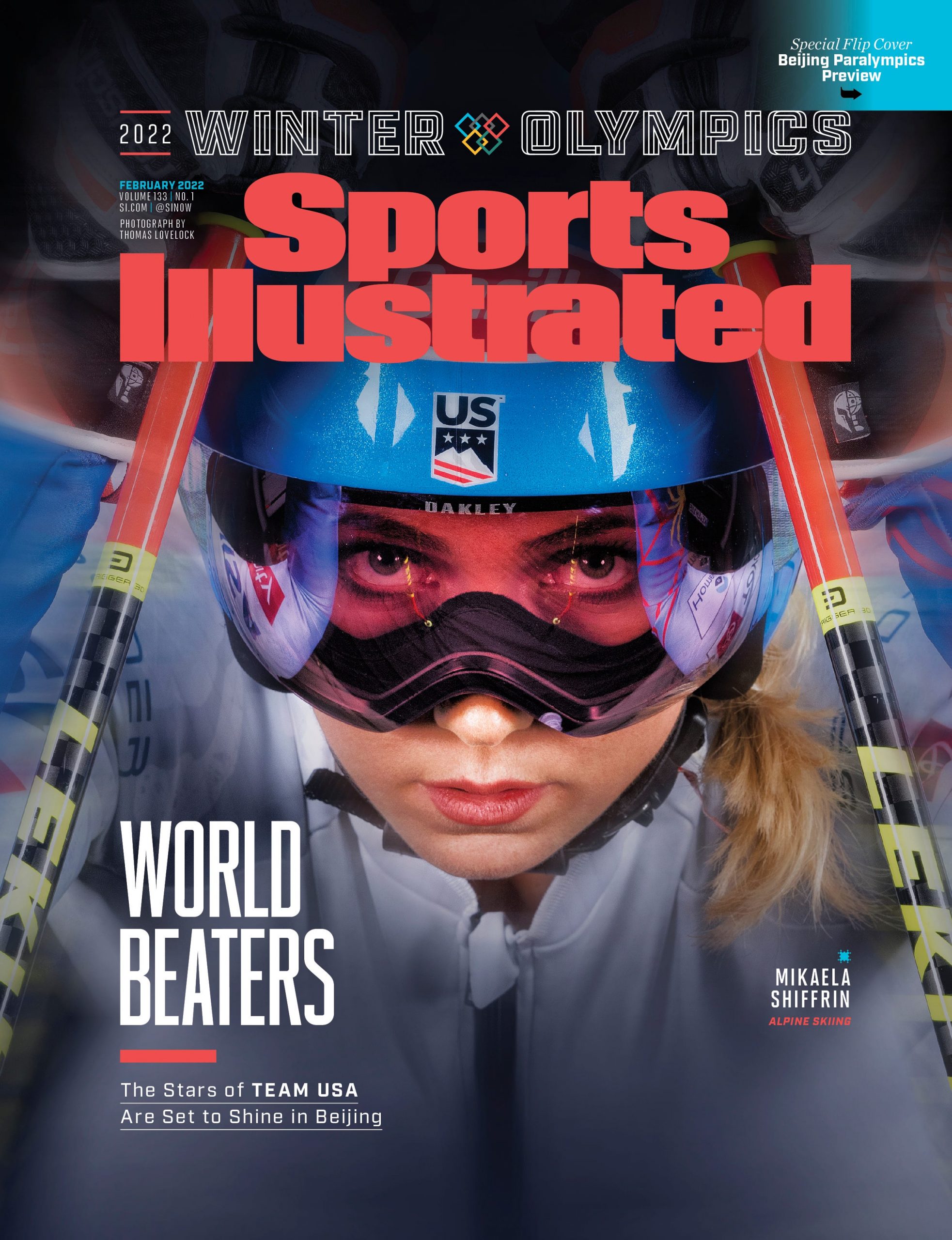 Mikaela Shiffrin is one of four cover athletes for Sports Illustrated's 2022 Olympics issue.