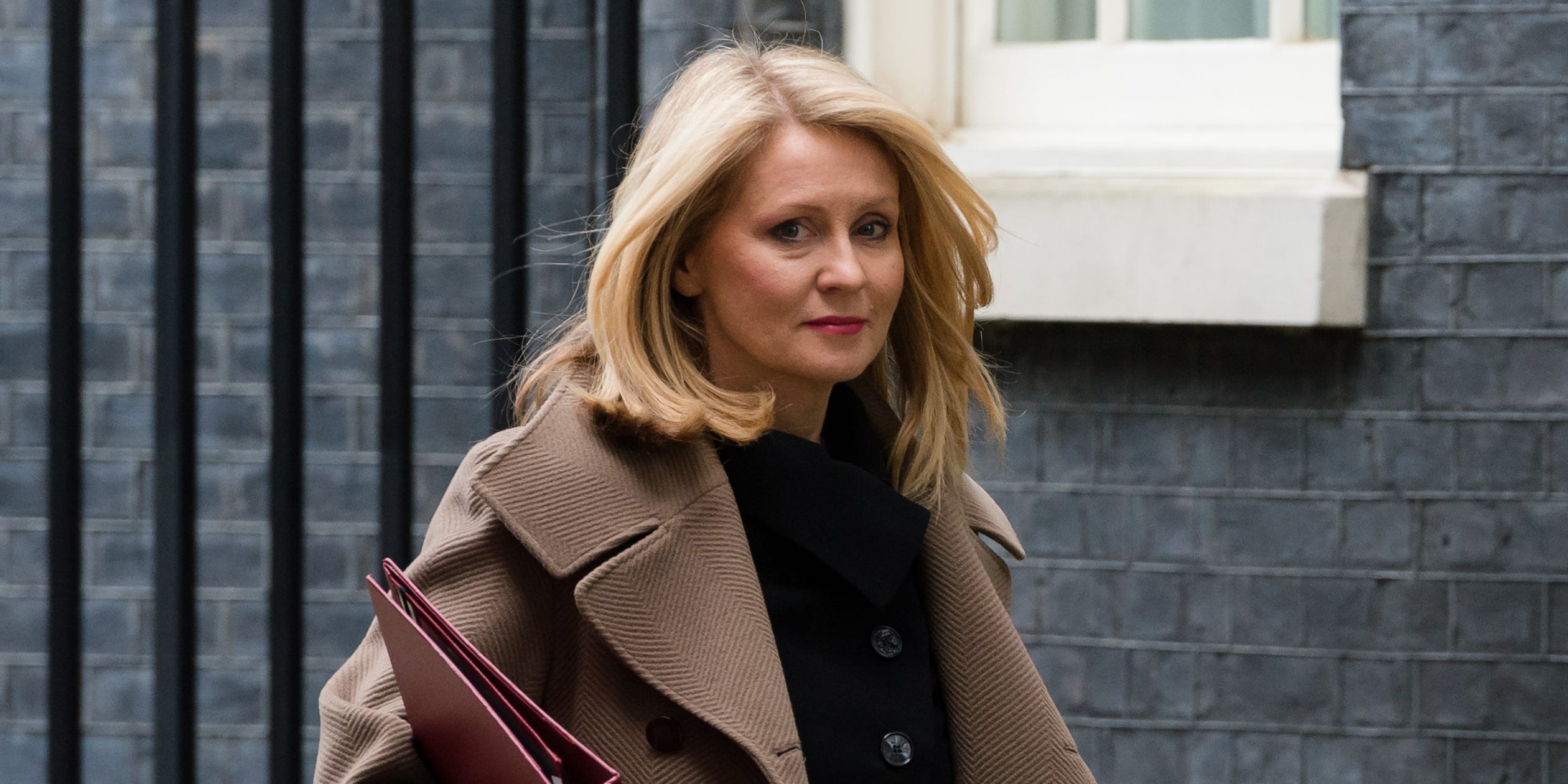 Esther McVey walking down Downing Street