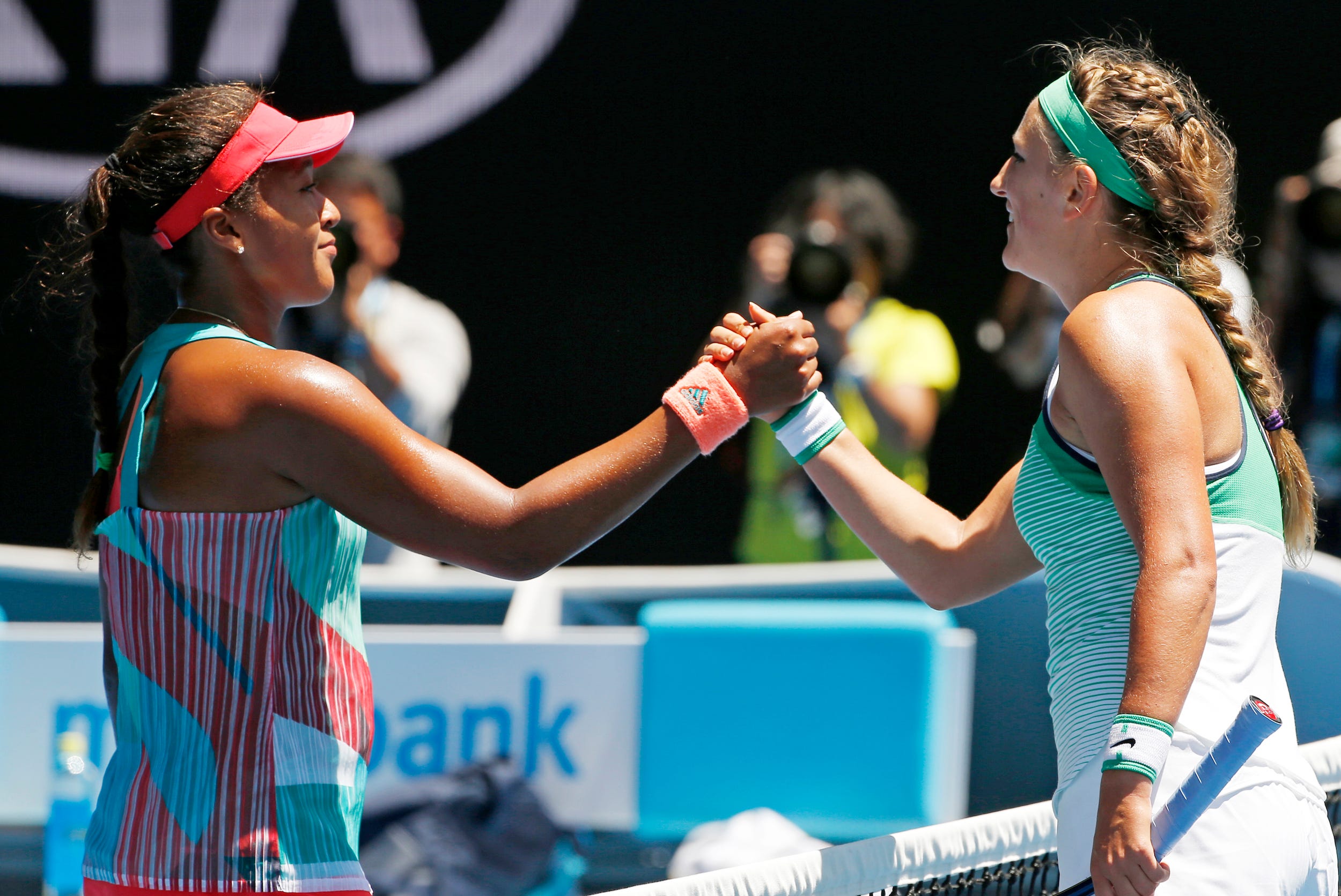 Naomi Osaka and Victoria Azarenka.