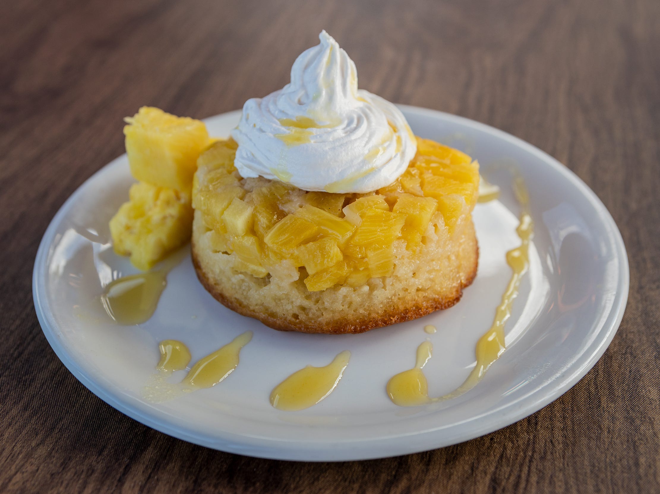 A small dessert pastry on a plate.