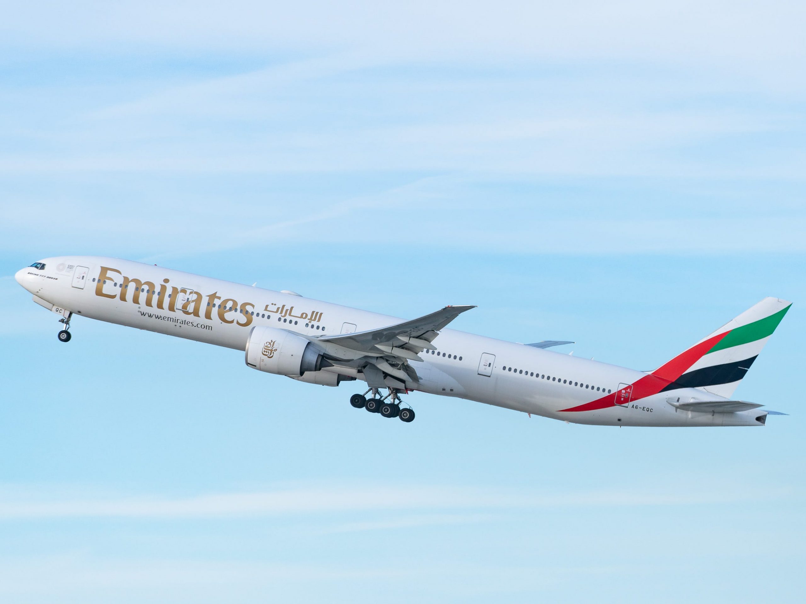 Emirates plane.