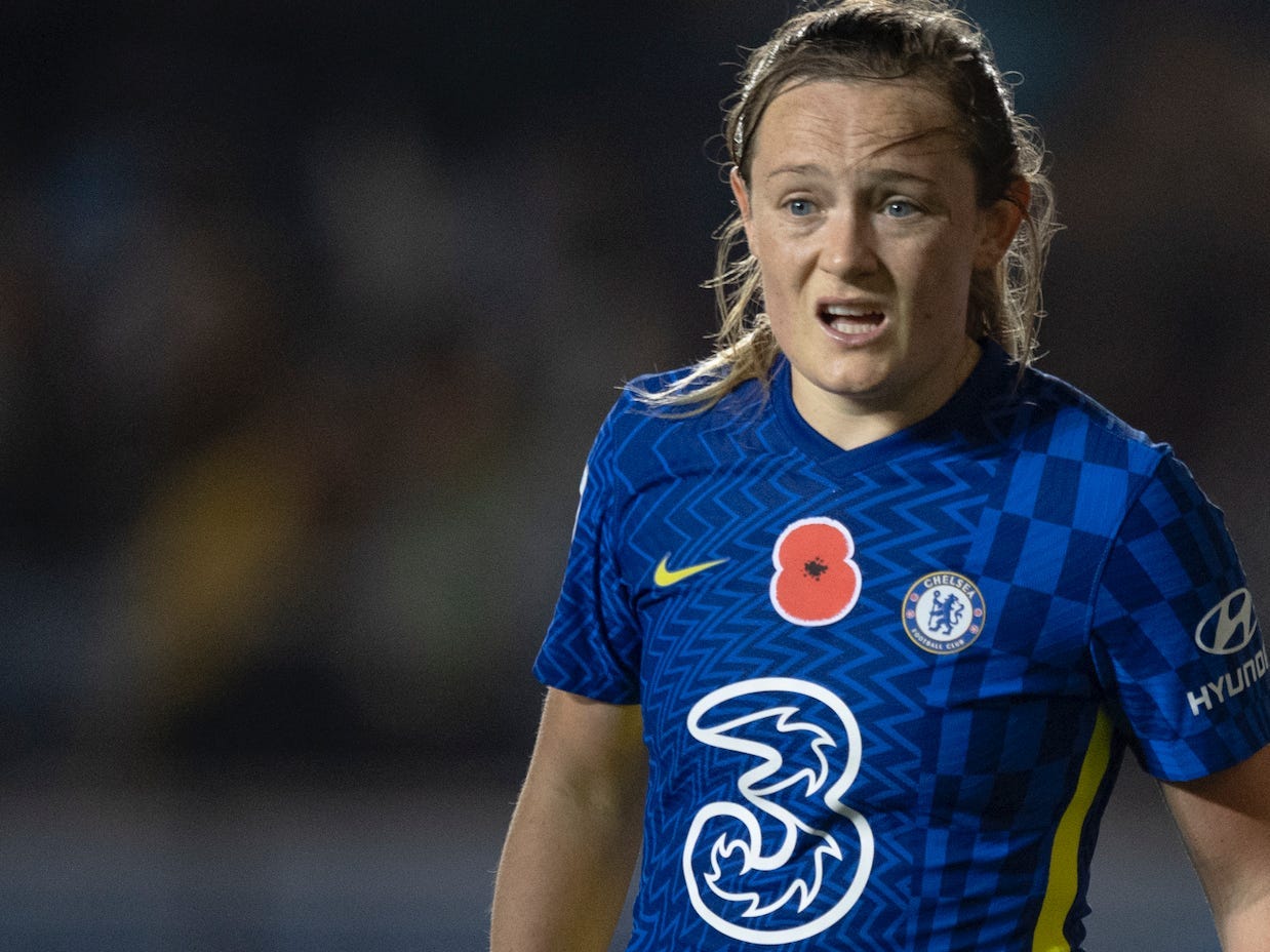Chelsea's Erin Cuthbert and Magdalena Eriksson.