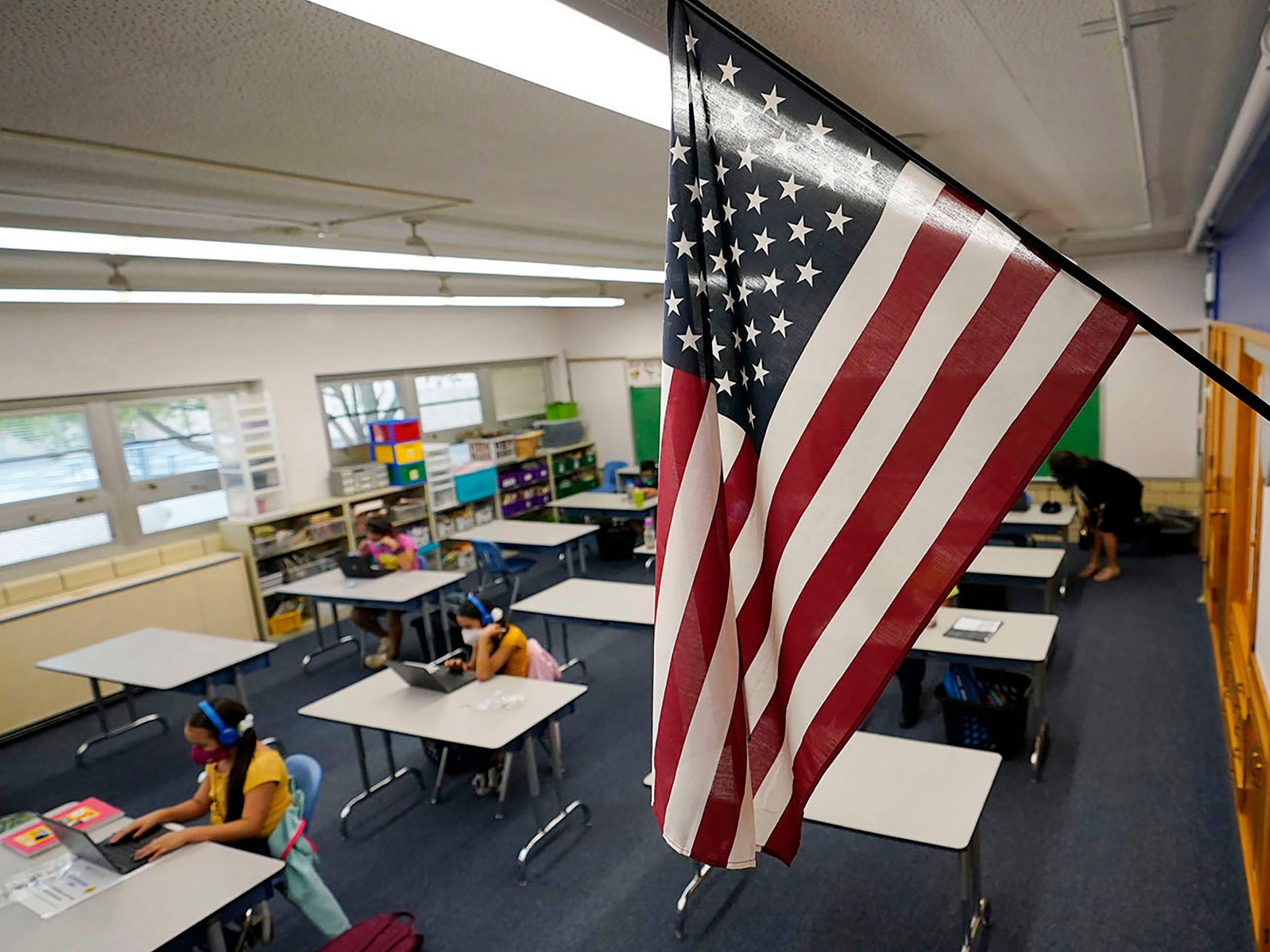 students seated in classroom