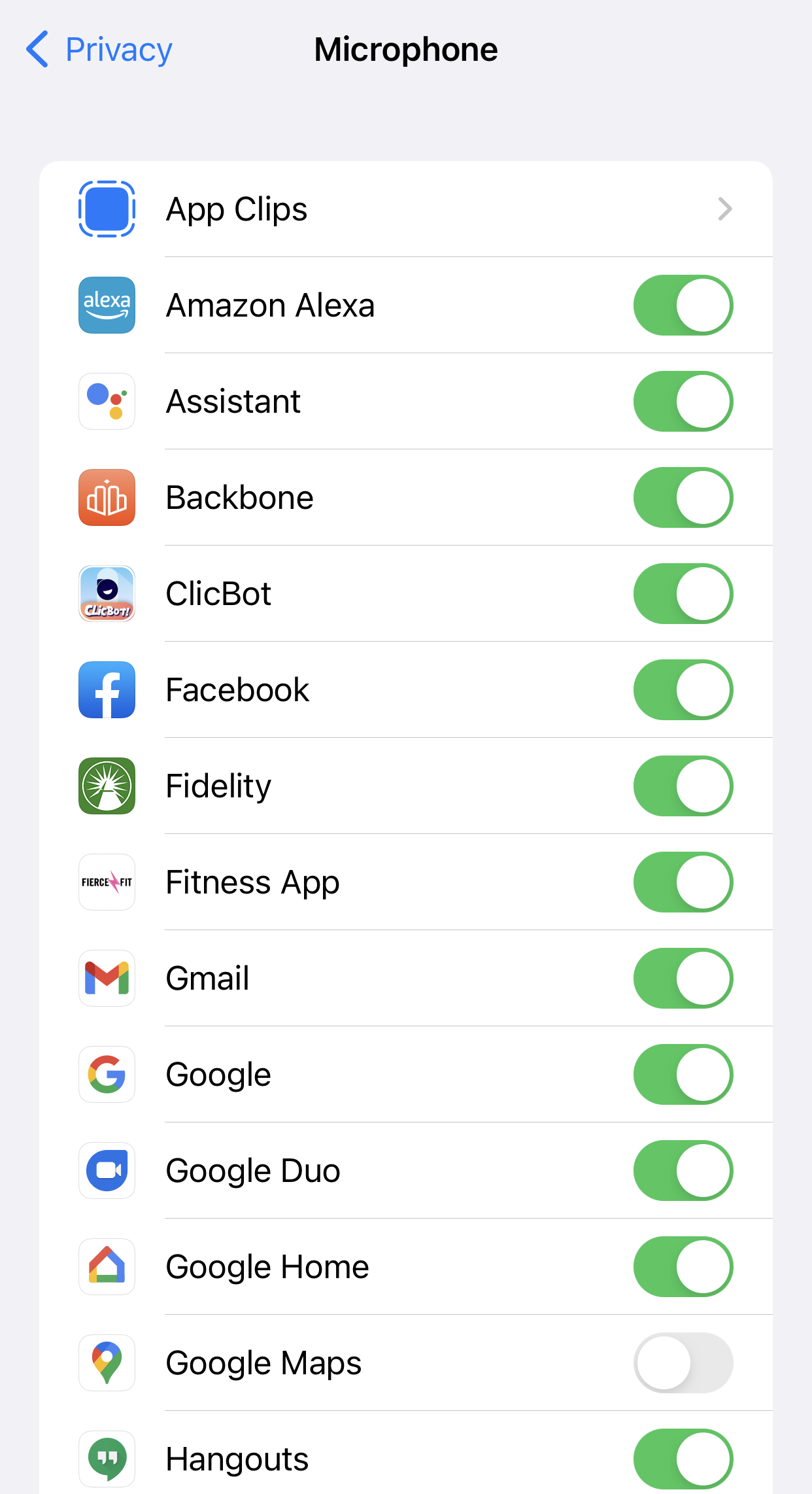 Settings in iOS