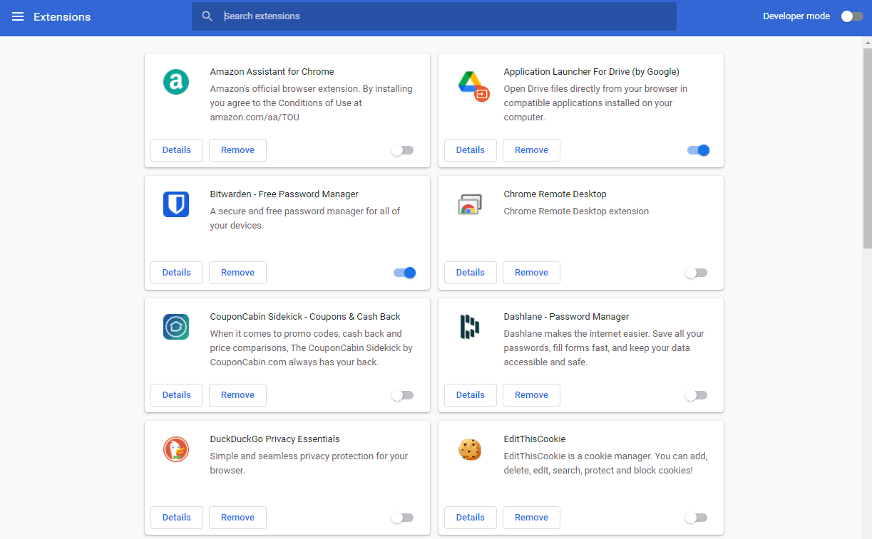 Chrome extensions
