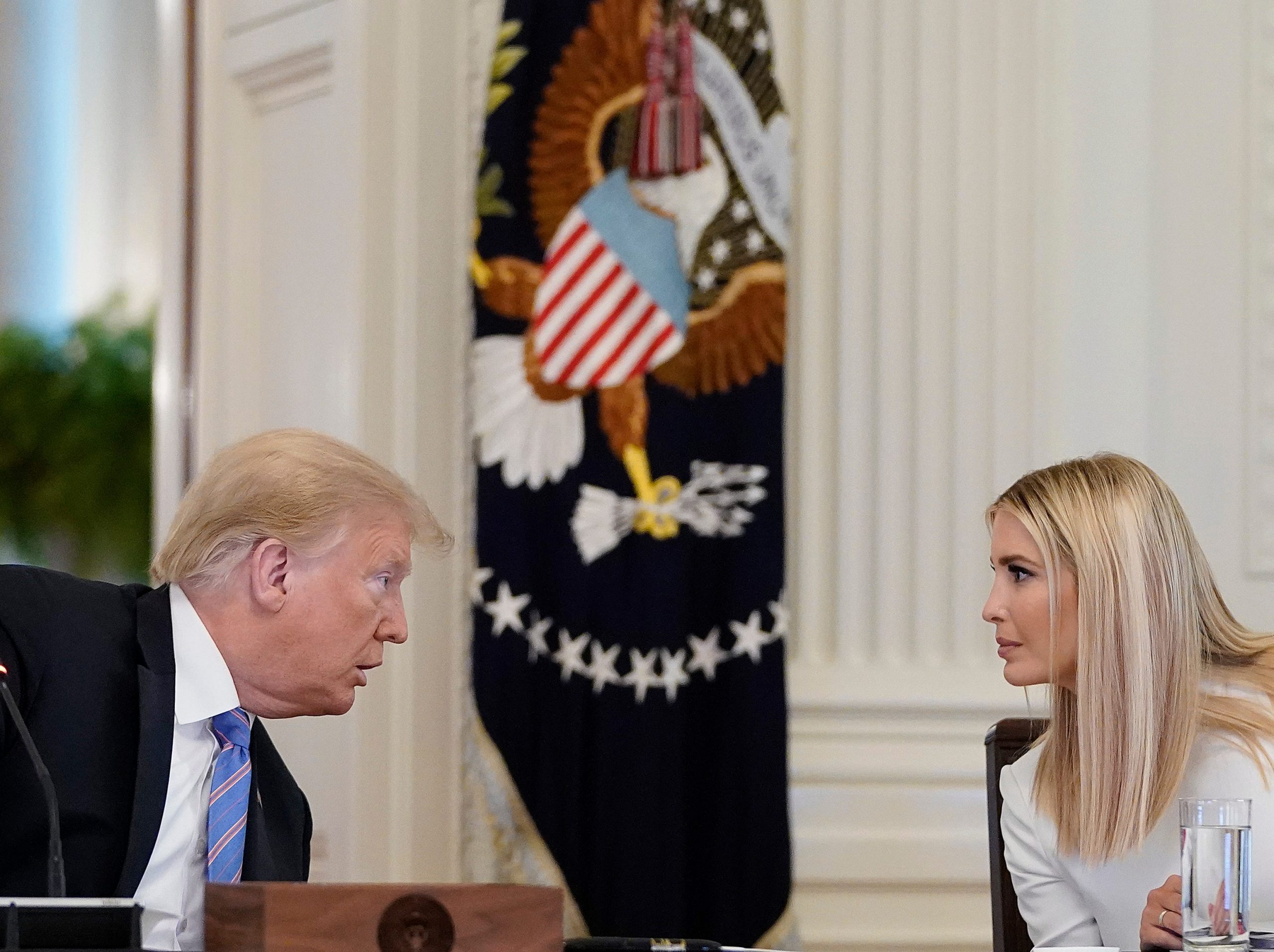 An image of former President Donald Trump and his daughter, Ivanka Trump.