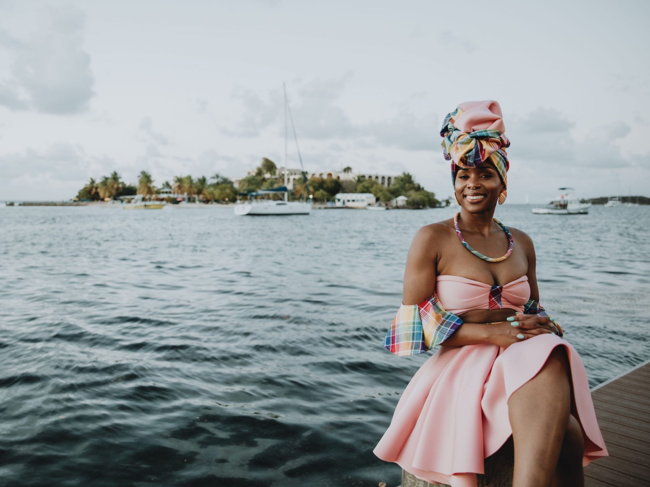 Sheila Ruffin on a trip to St. Croix. Soca Caribbean Yacht Charters in 2019.