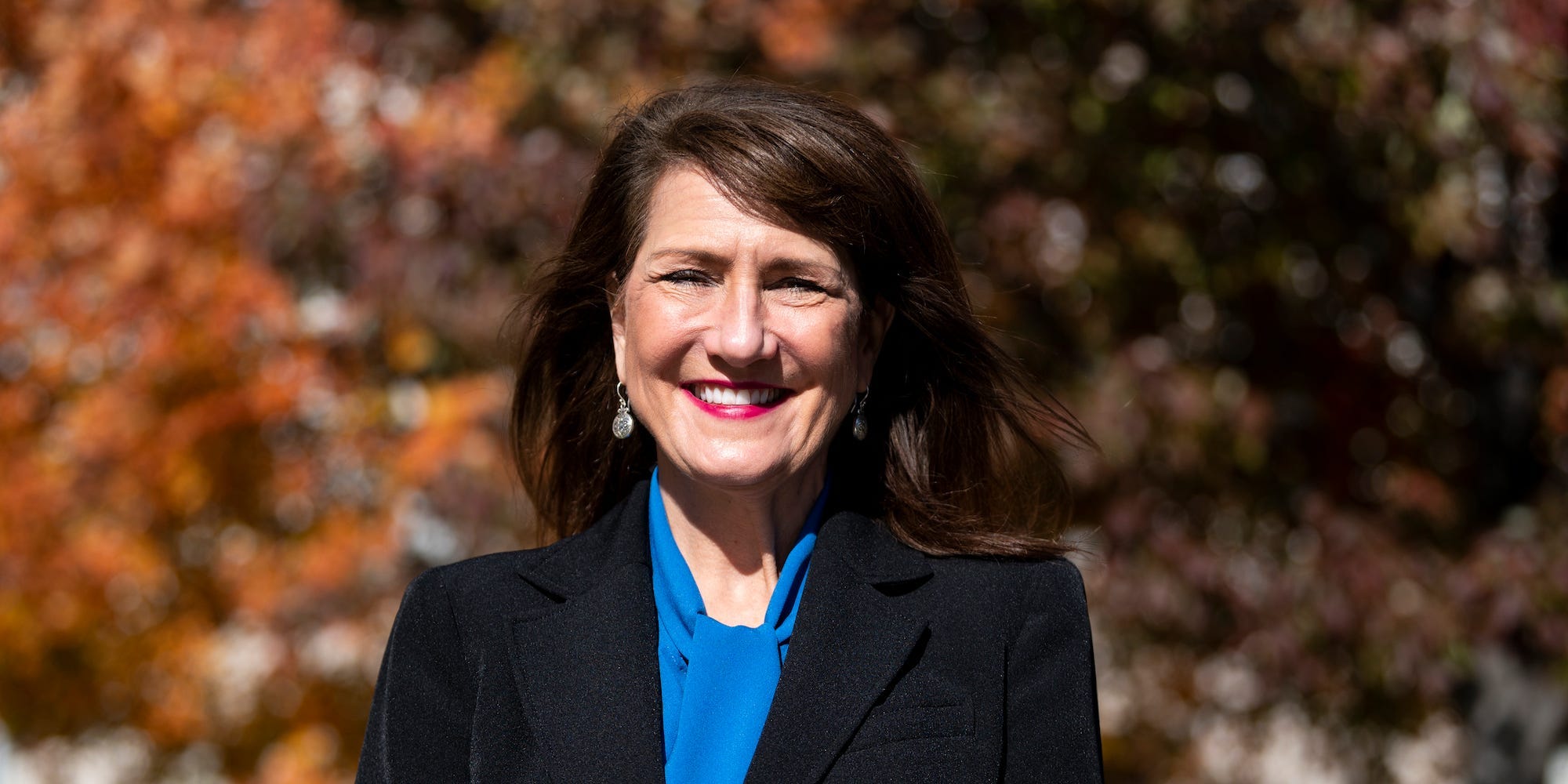 Democratic Rep. Marie Newman of Illinois outside the Capitol on November 18, 2021.