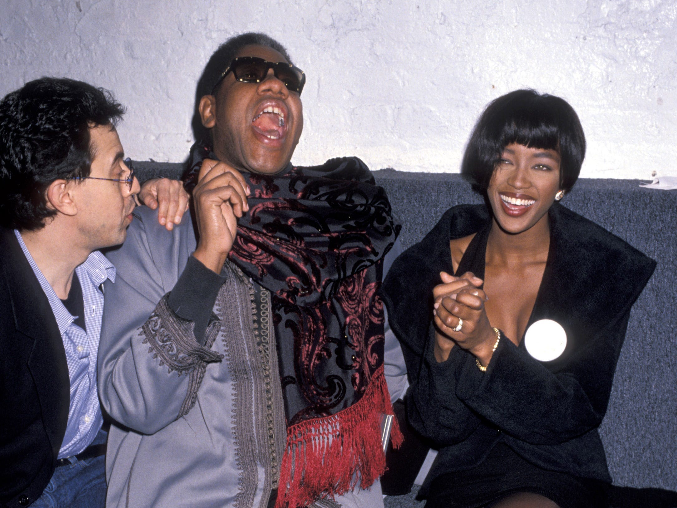 Talley with Naomi Campbell during Tanqueray Sterling Ball in 1989.