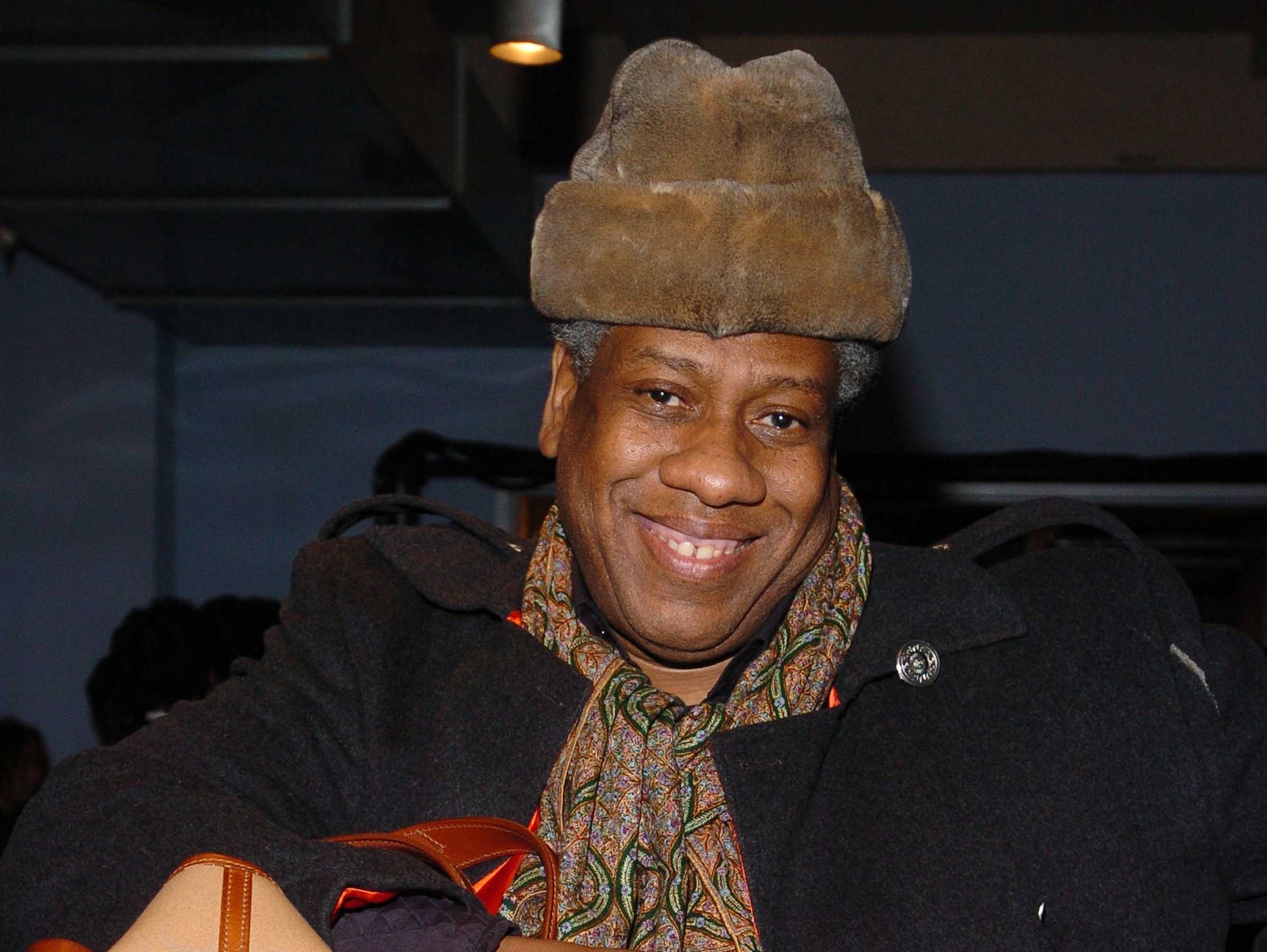André Leon Talley attends Calvin Klein Fall 2005 Fashion Show.