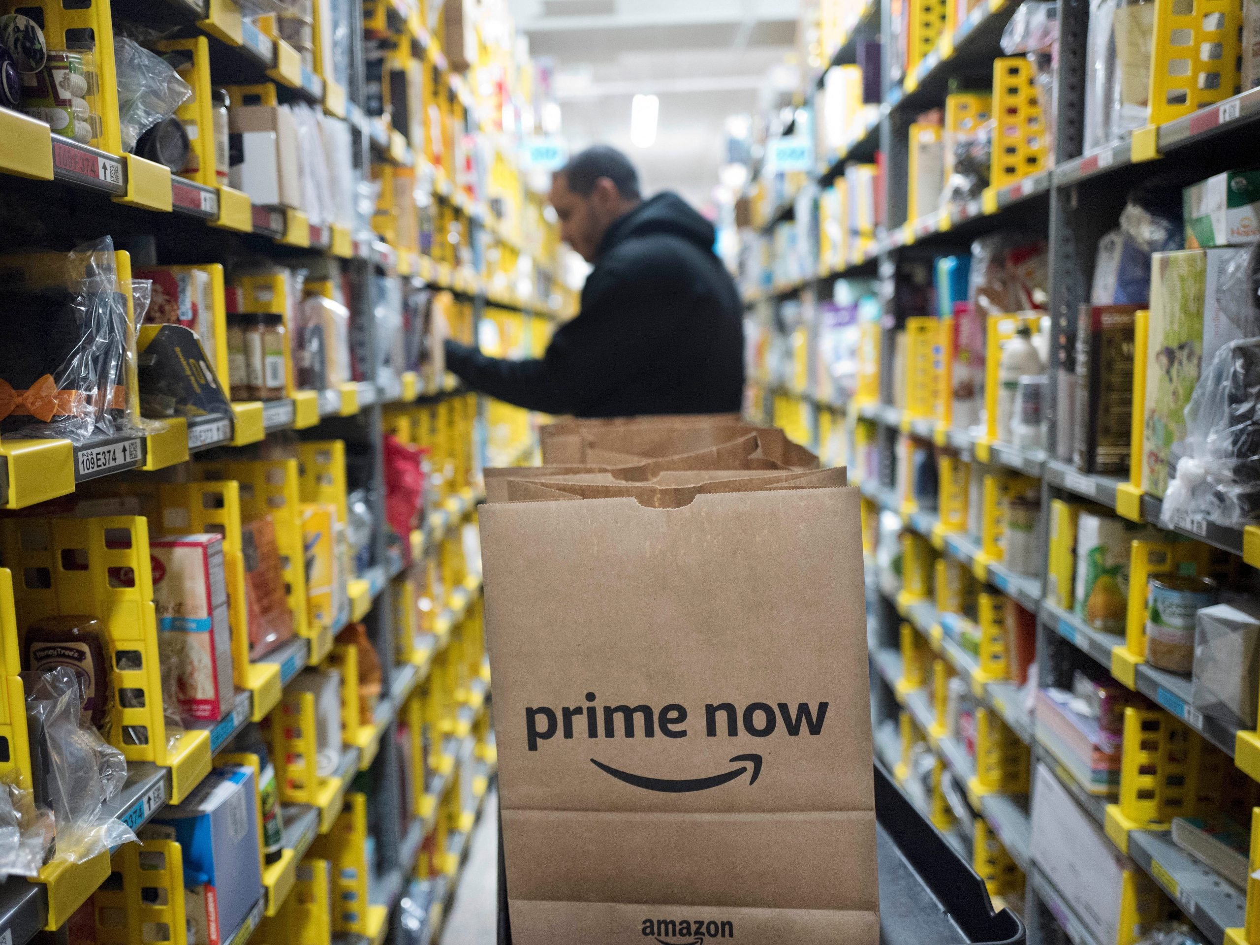 clerk at amazon prime warehouse