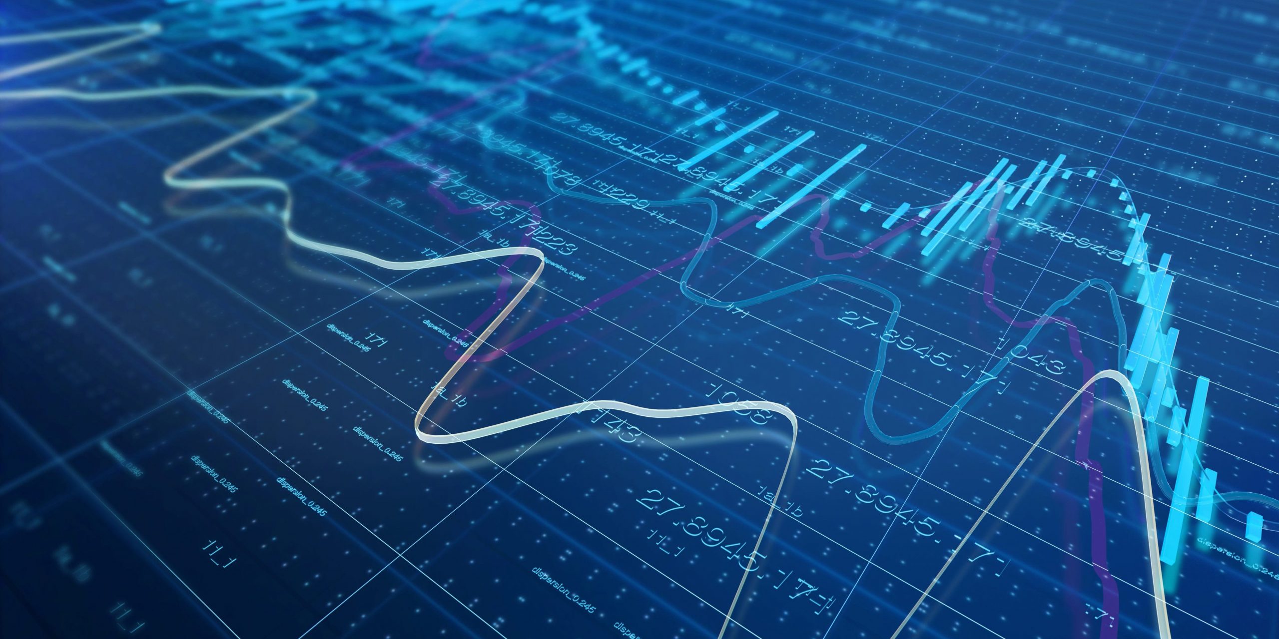 Stock market chart and stock prices background.