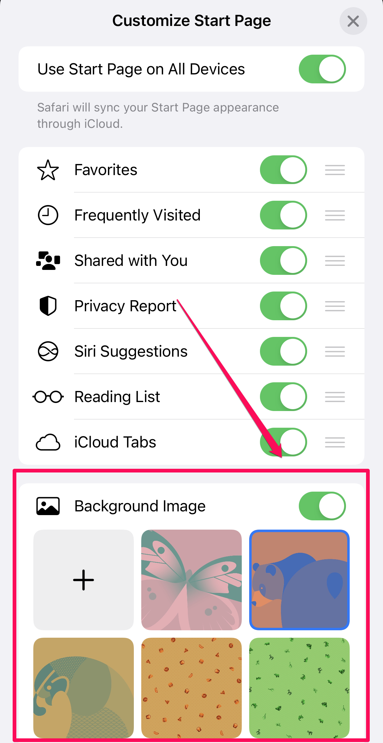 Background image in Safari for iPhone