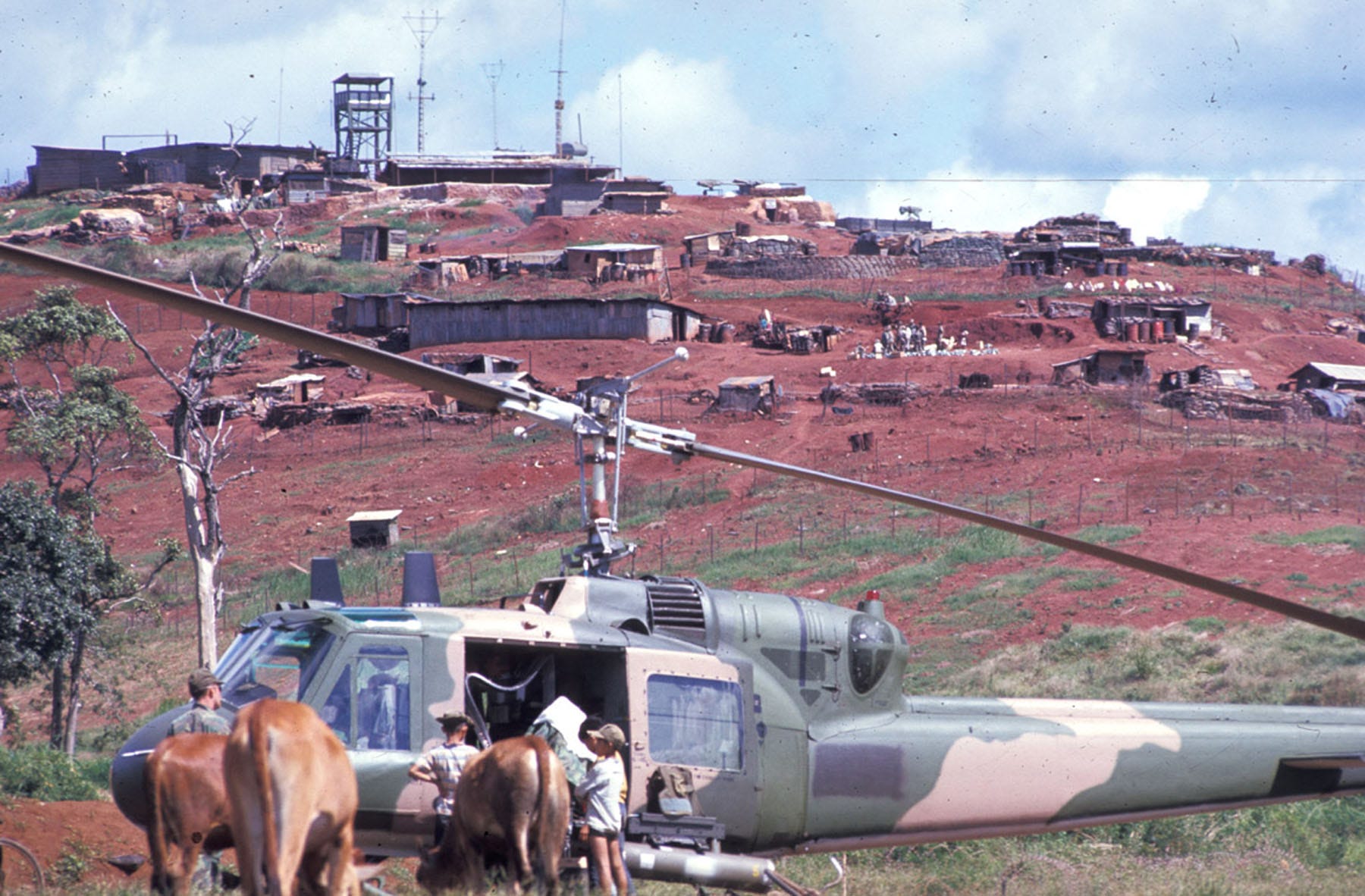 Air Force Bell UH-1P helicopter in Laos