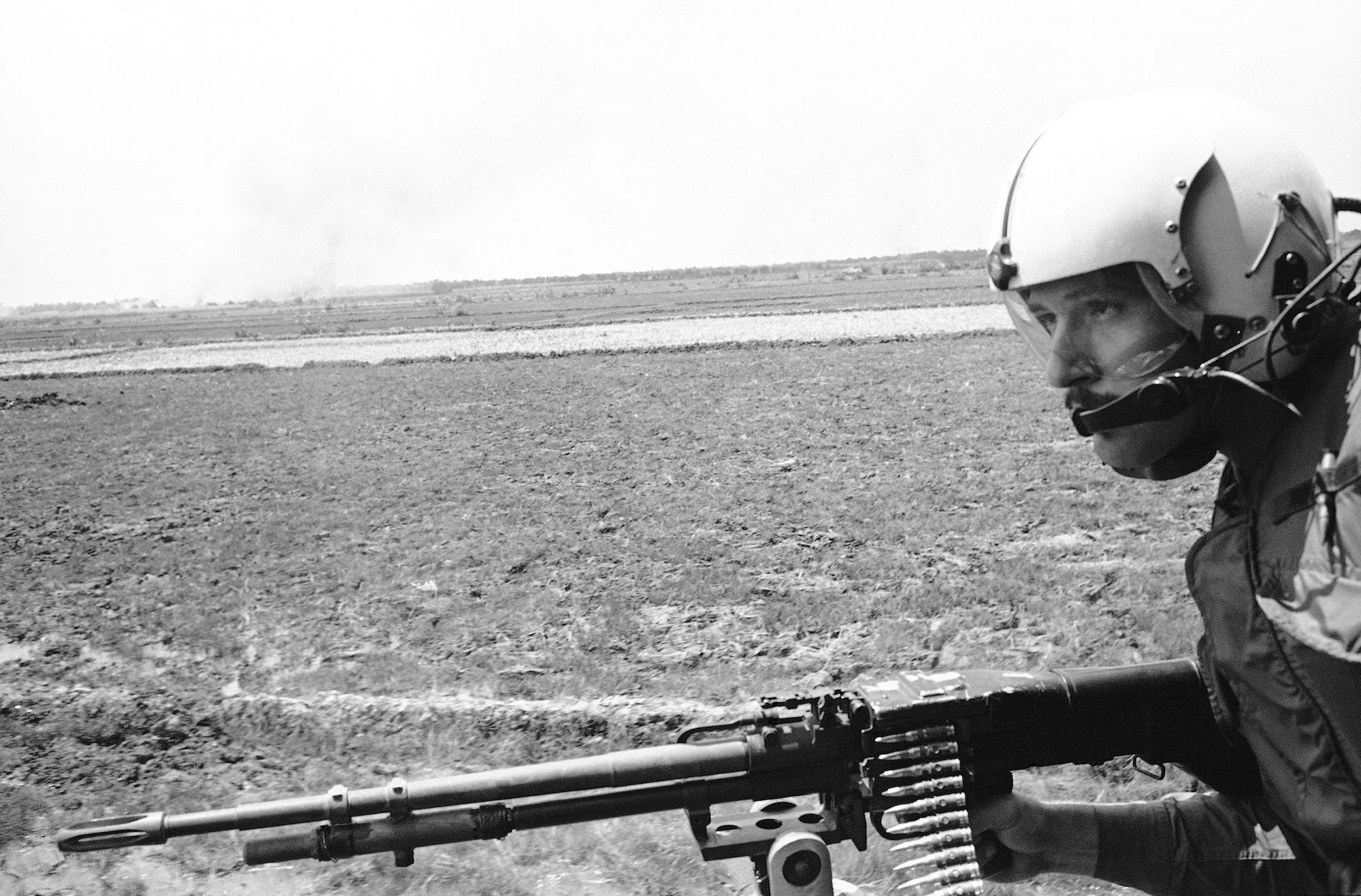 Army helicopter gunner in Vietnam